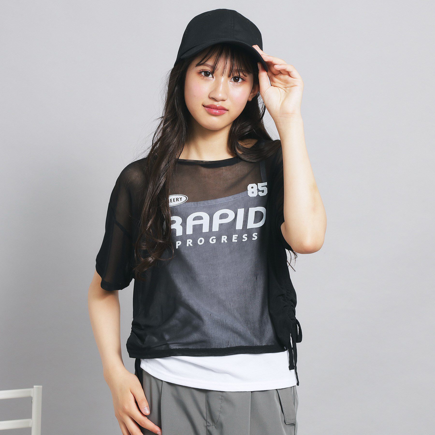 PINK-latte「【セットアイテム】シアードロストトップス＋キャミセット」|その他|