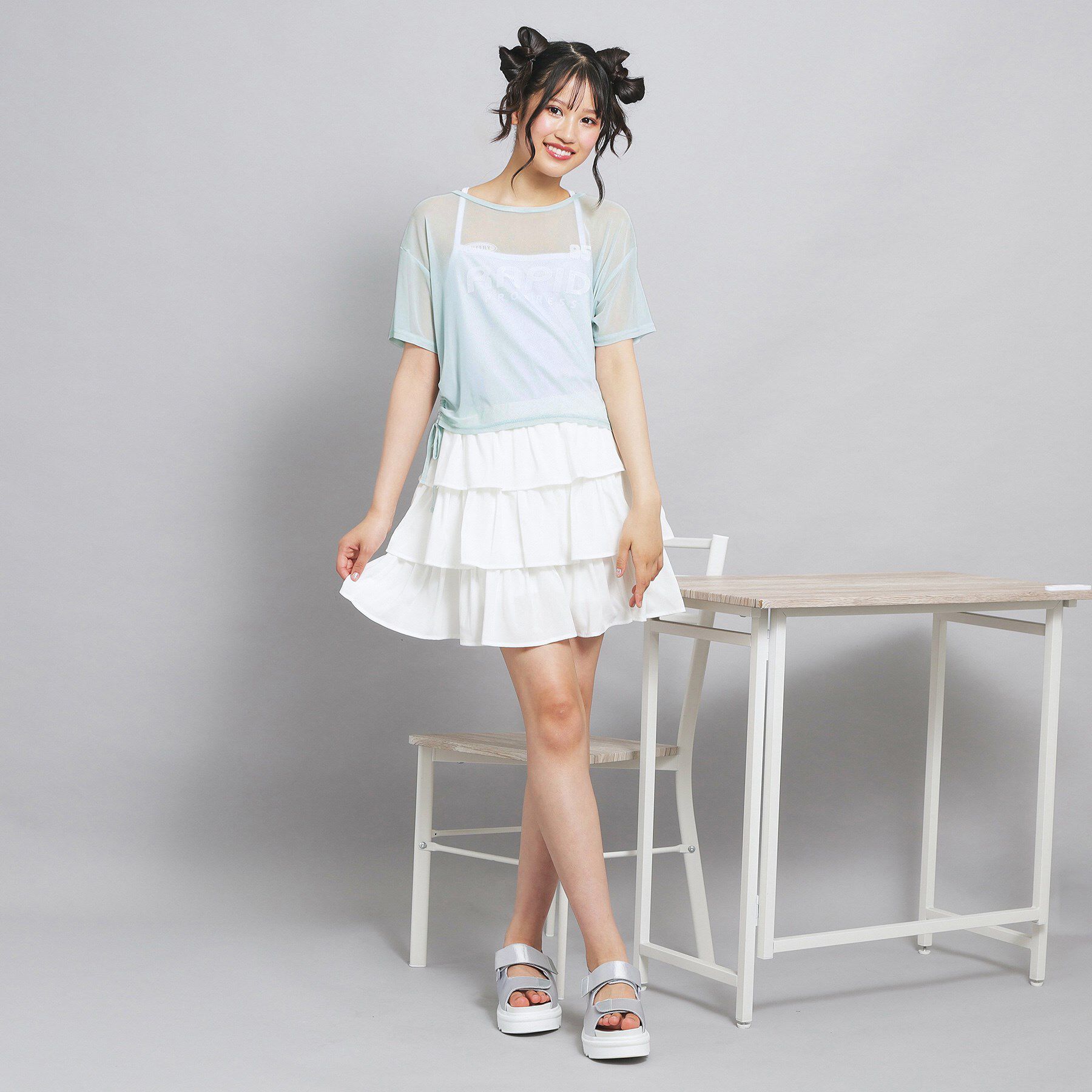 PINK-latte「【セットアイテム】シアードロストトップス＋キャミセット」|その他|