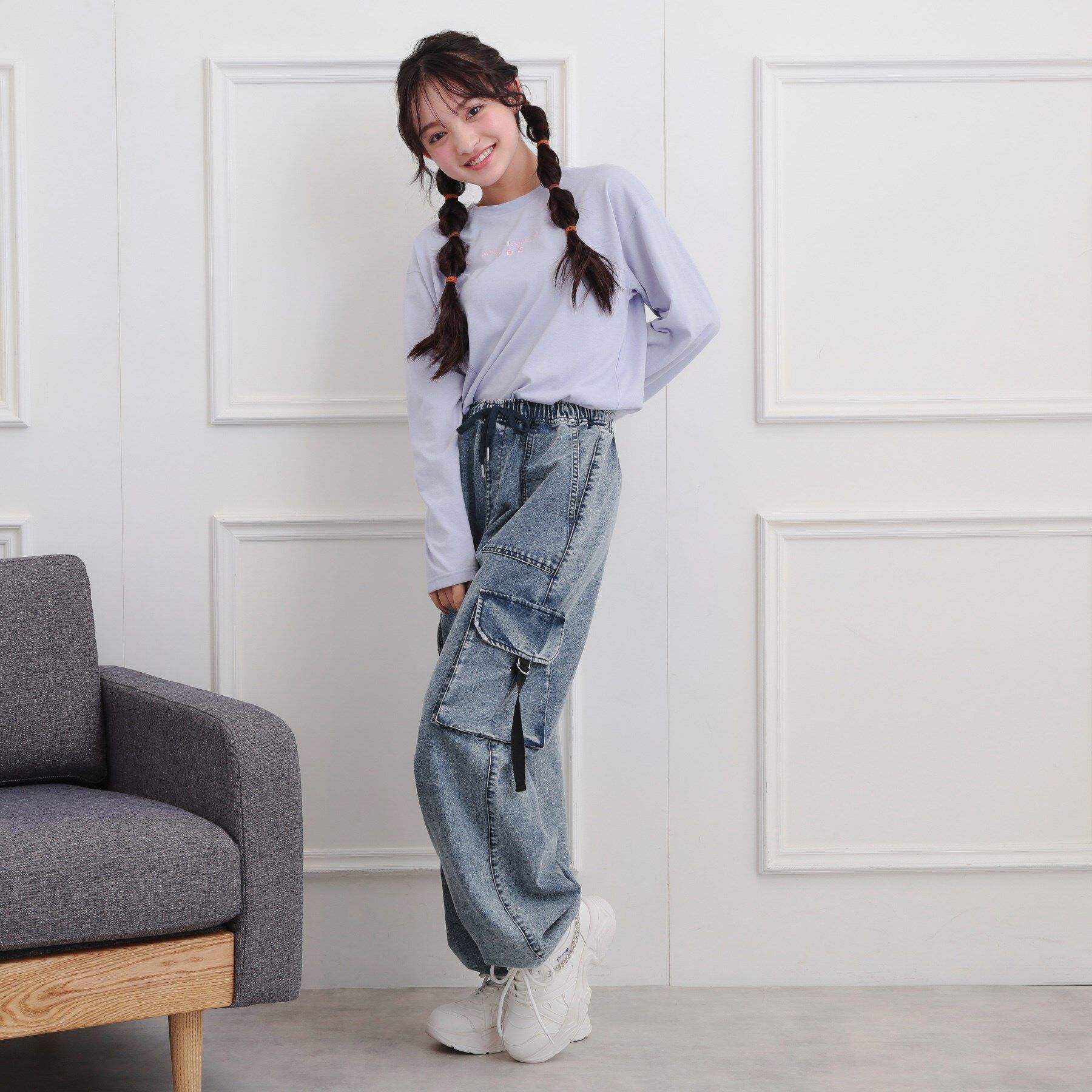 PINK-latte「ベーシックデニムカーゴパンツ」|その他|