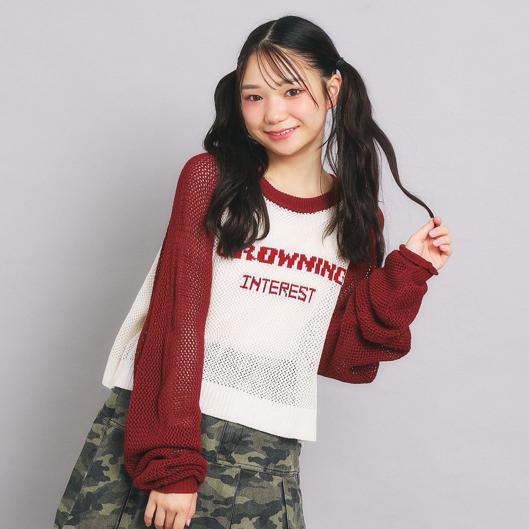 PINK-latte「【セットアイテム】メッシュニット＋タンクセット」|その他|