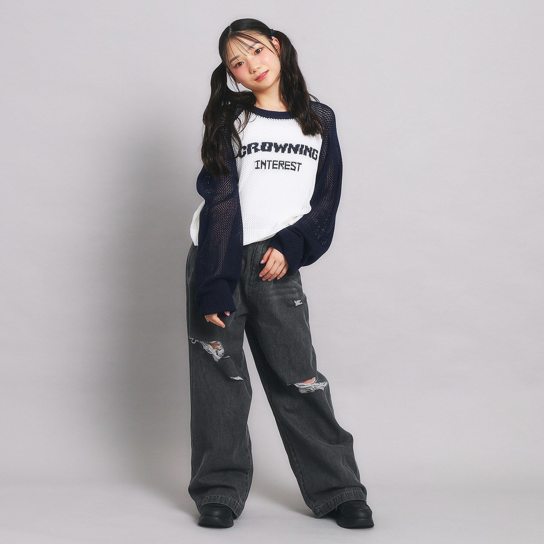 PINK-latte「【セットアイテム】メッシュニット＋タンクセット」|その他|