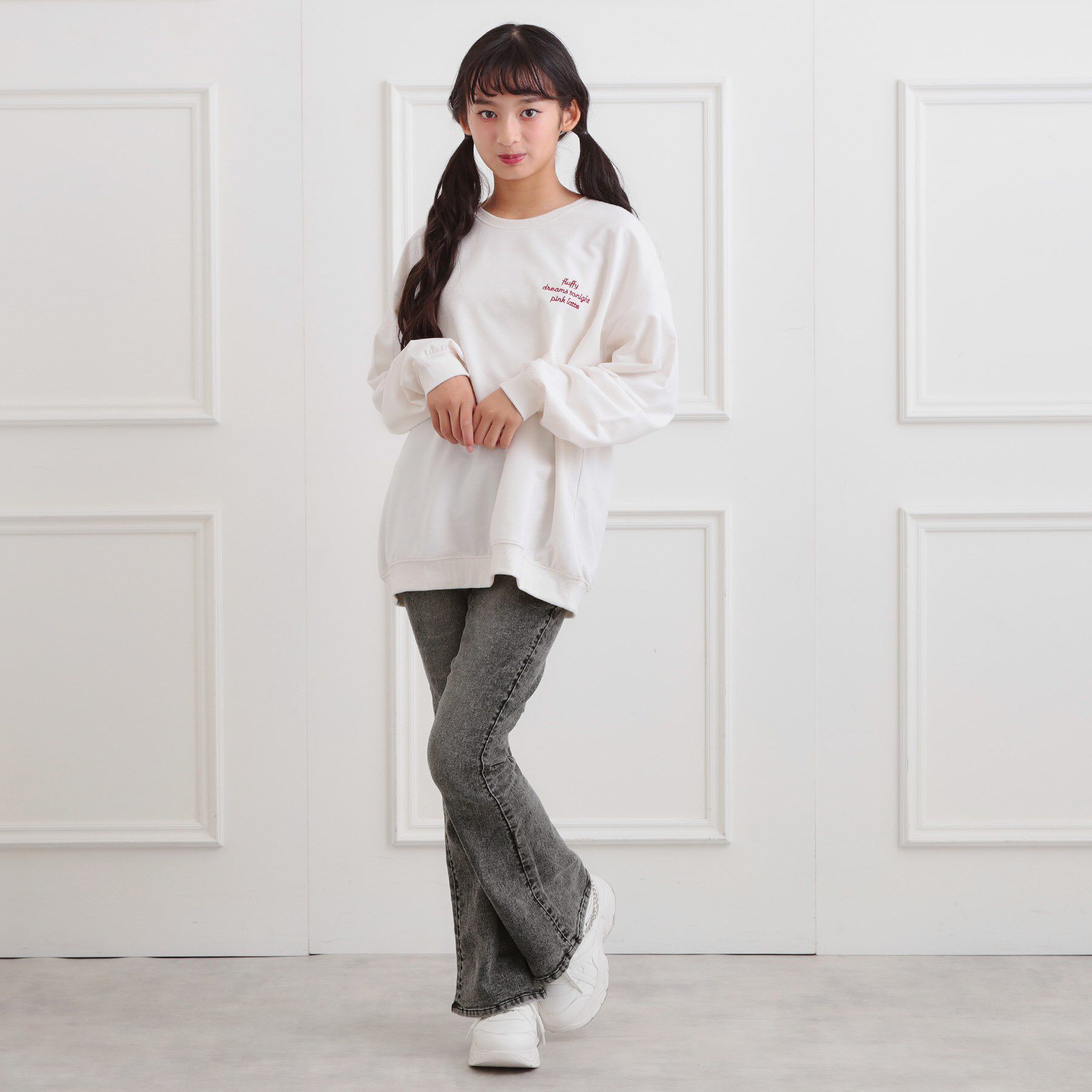 PINK-latte「フレアデニムパンツ」|その他|