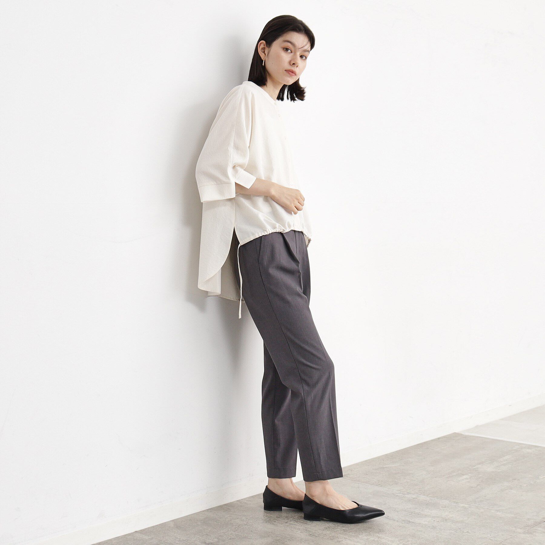 THE SHOP TK「【魅せる体形カバー服】ドロストドルマンブラウス/洗える」|シャツ・ブラウス|