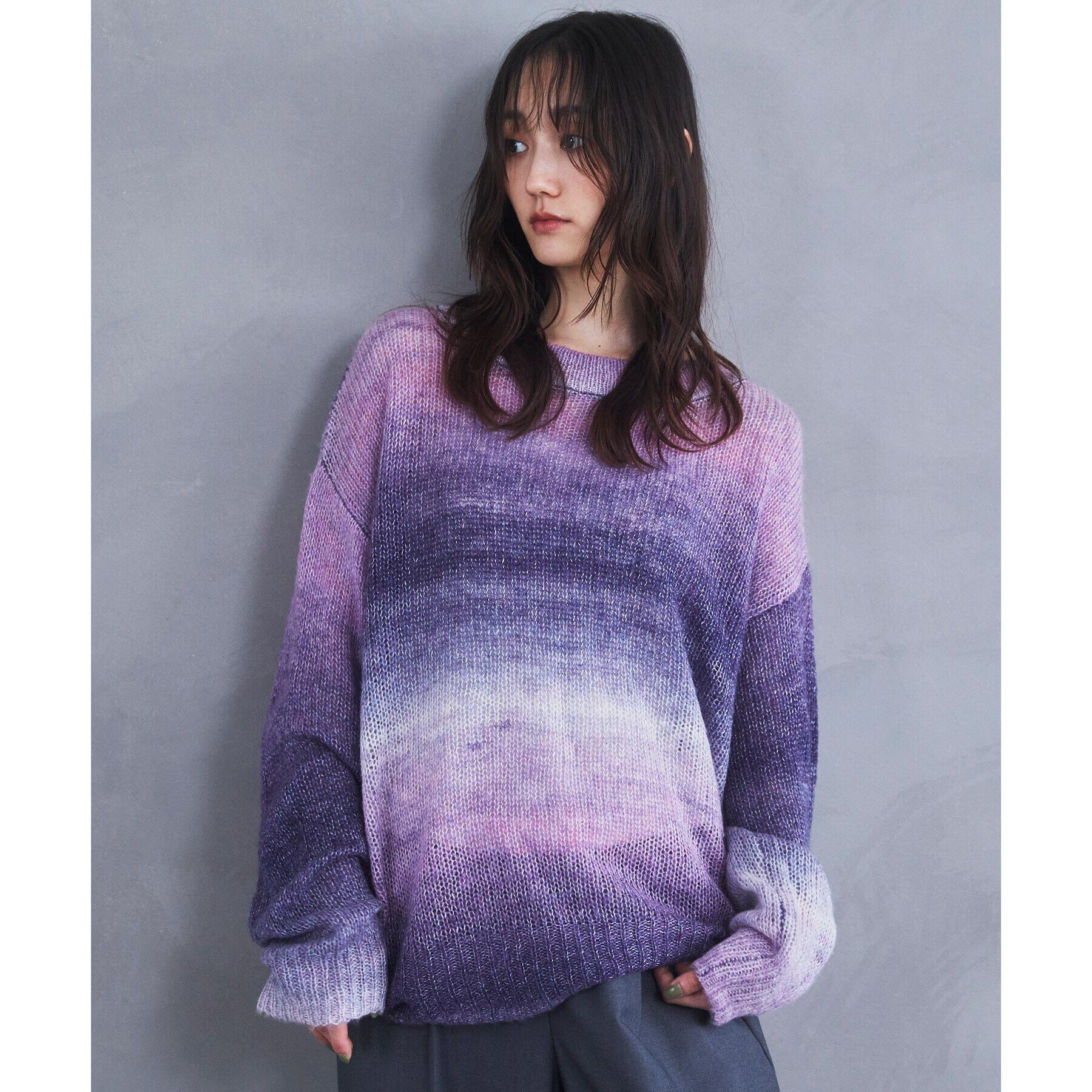 THE SHOP TK「【ヒルナンデス！で紹介】グラデーションシアーニット」|ニット・セーター|