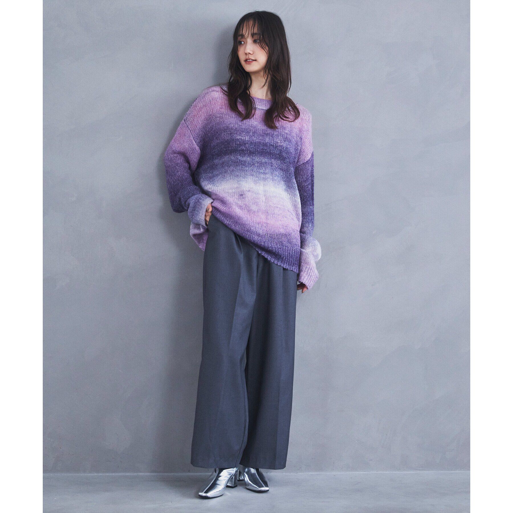 THE SHOP TK「【ヒルナンデス！で紹介】グラデーションシアーニット」|ニット・セーター|