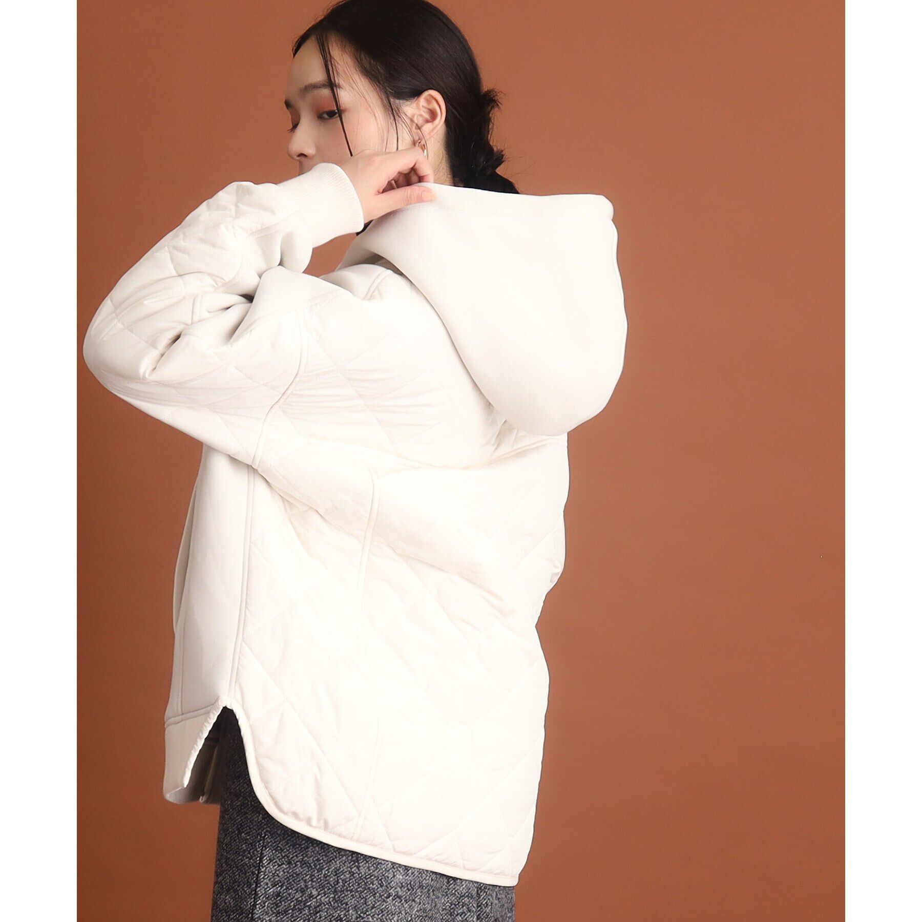 THE SHOP TK「【洗えるアウター】ダンボール&times;中綿キルトジャケット」|ブルゾン・スタジャン|