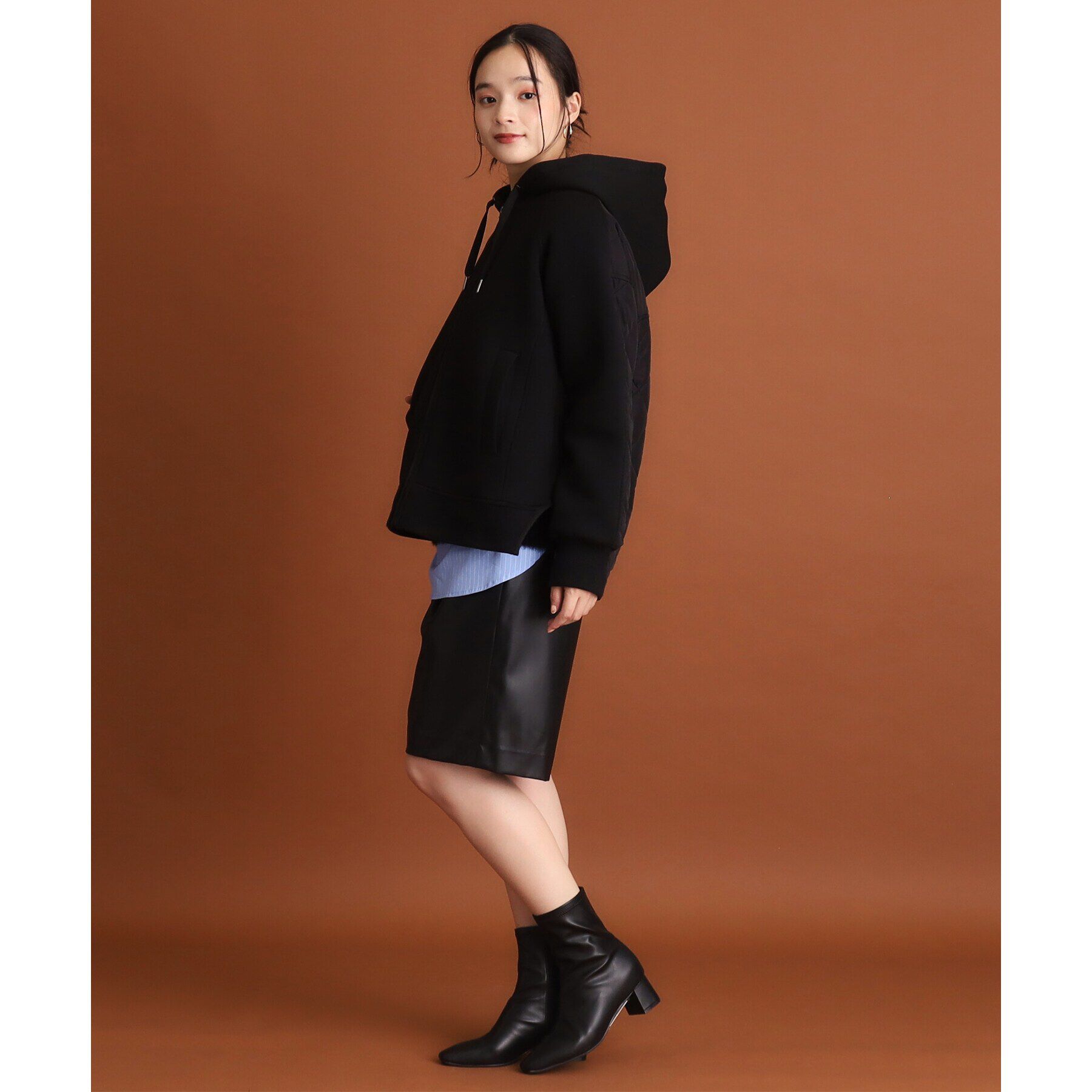 THE SHOP TK「【洗えるアウター】ダンボール&times;中綿キルトジャケット」|ブルゾン・スタジャン|