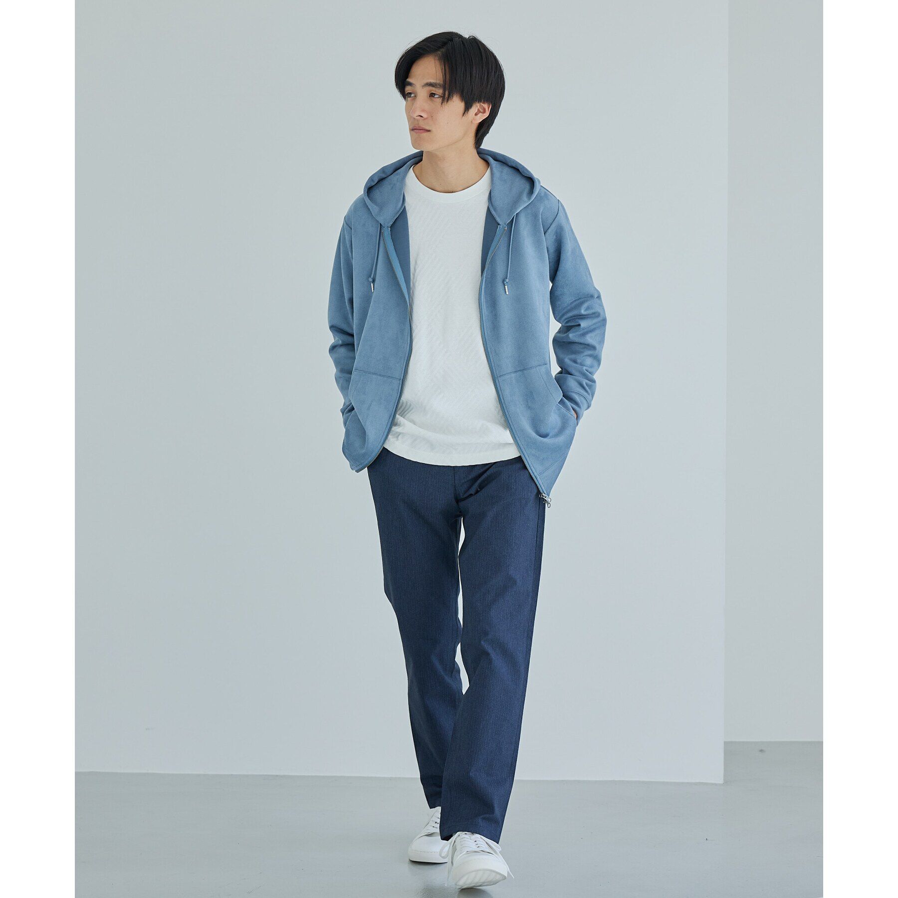 THE SHOP TK「スウェードタッチダンボールジップパーカ」|パーカー|