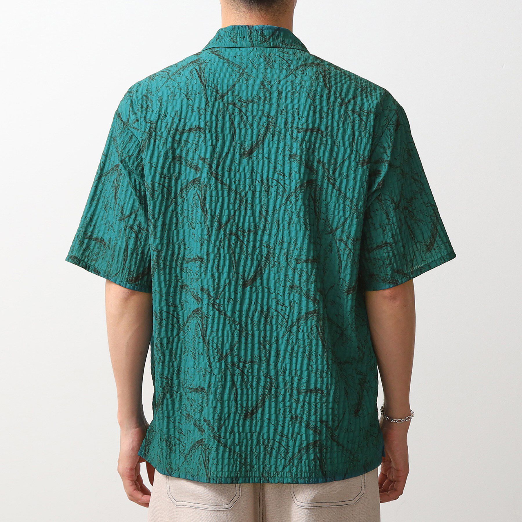 THE SHOP TK「総柄サッカー半袖シャツ マシンウォッシャブル」|シャツ・ブラウス|