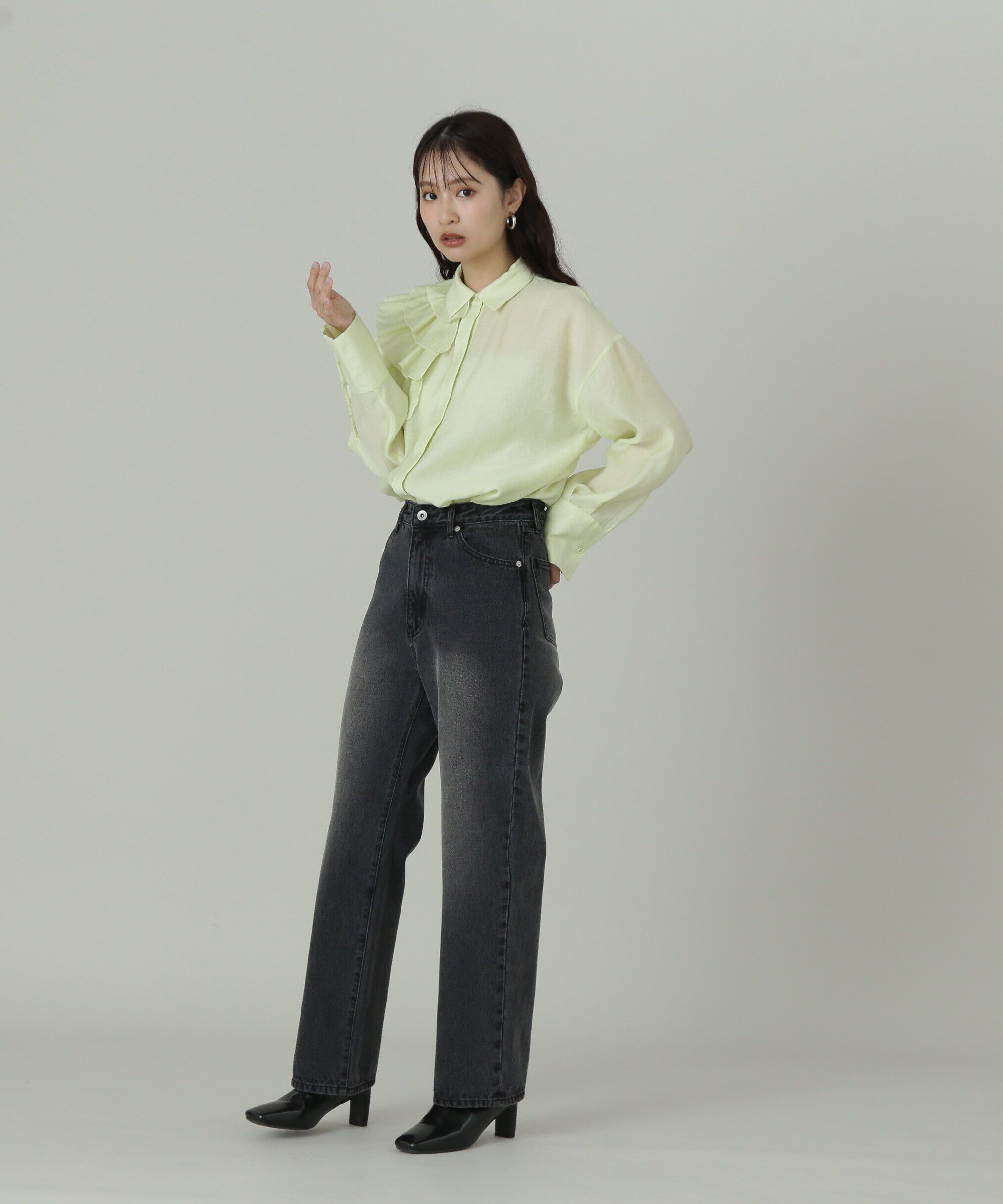  「ハイウエストストレートデニムパンツ《S Size Line》」|その他|