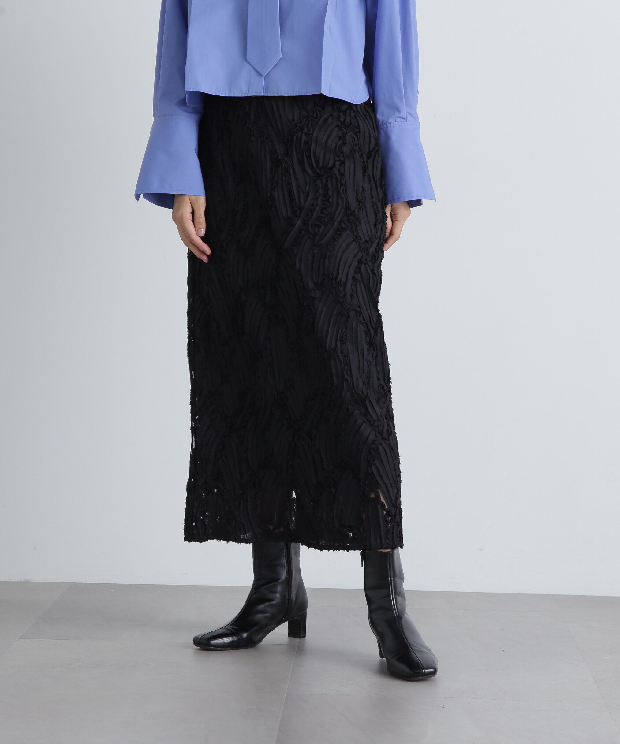  「シアー刺繍スカート」|スカート|