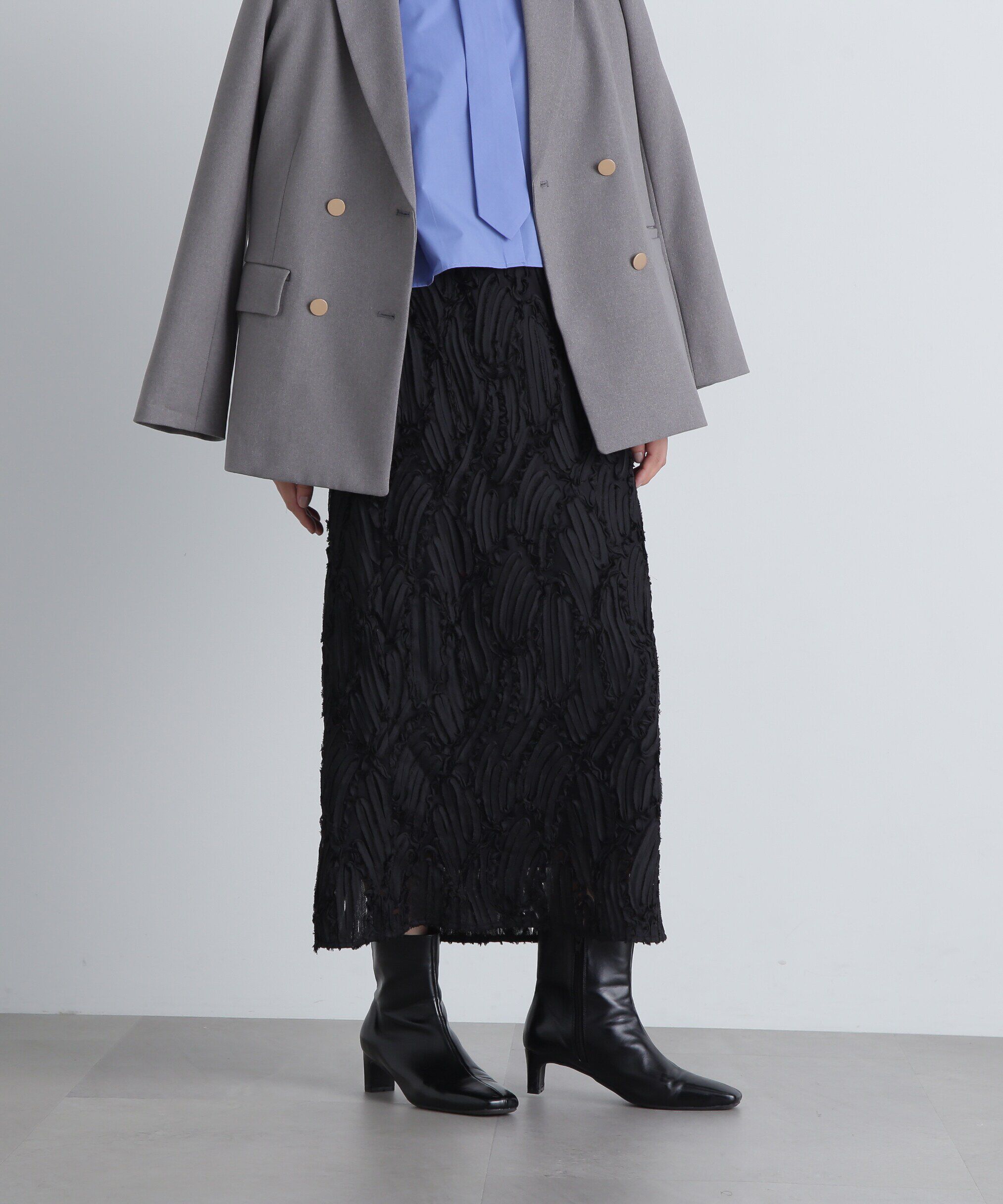  「シアー刺繍スカート」|スカート|