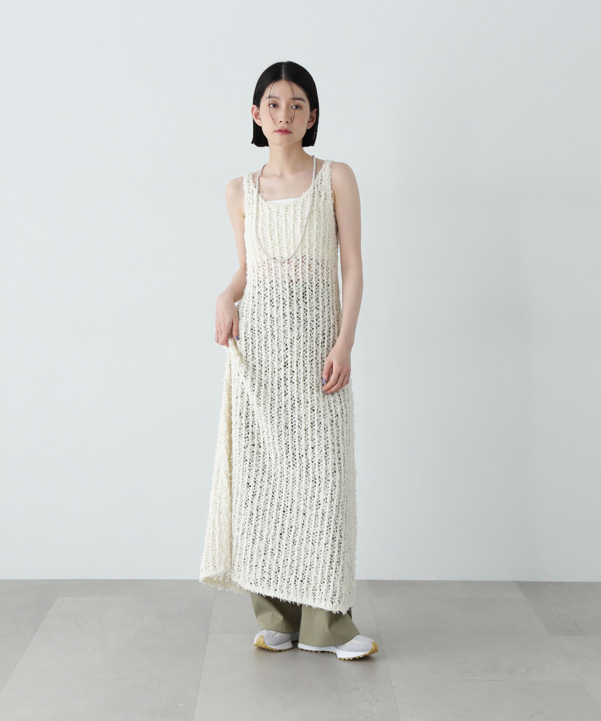  「メッシュニットワンピース」|ワンピース|