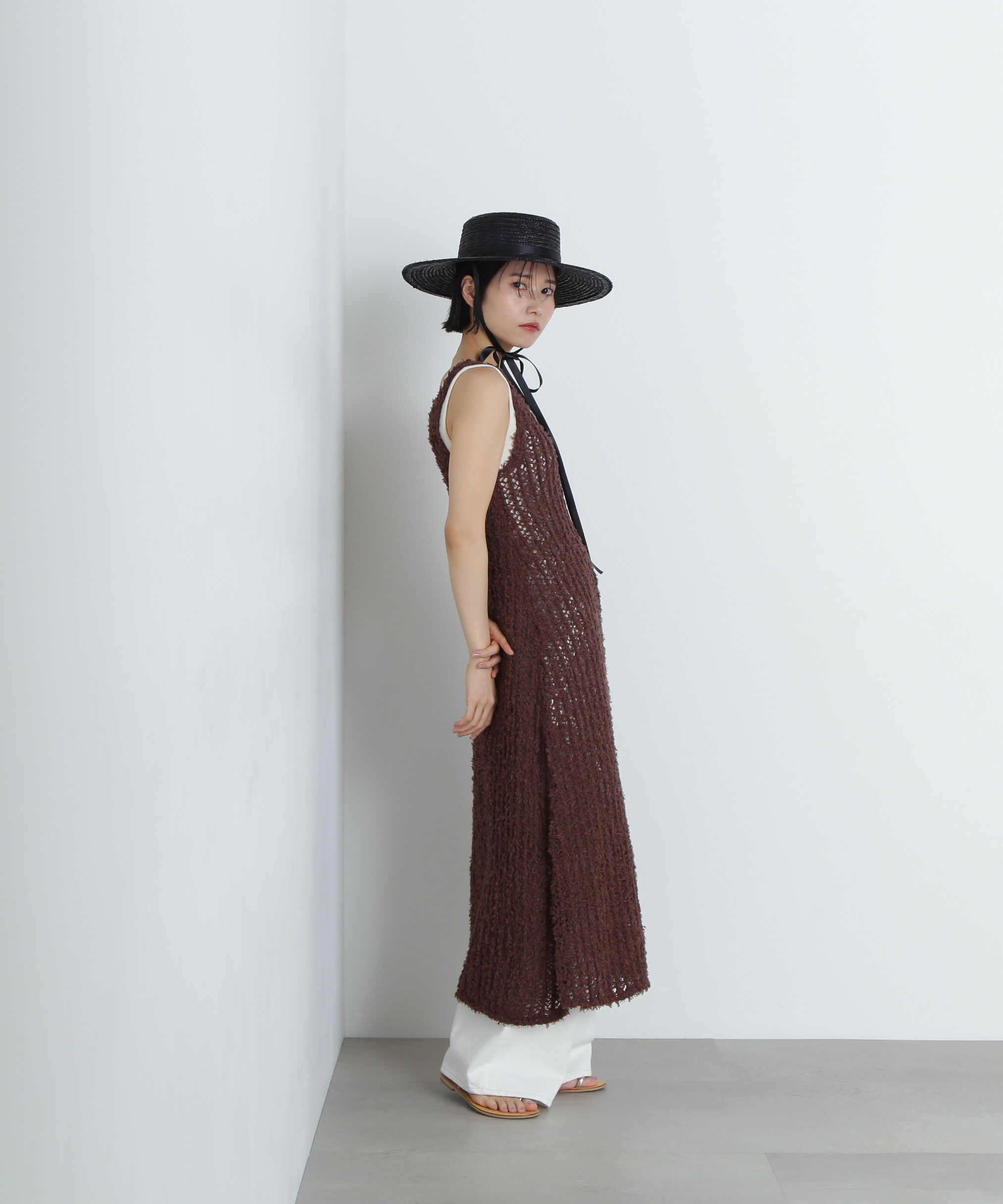  「メッシュニットワンピース」|ワンピース|