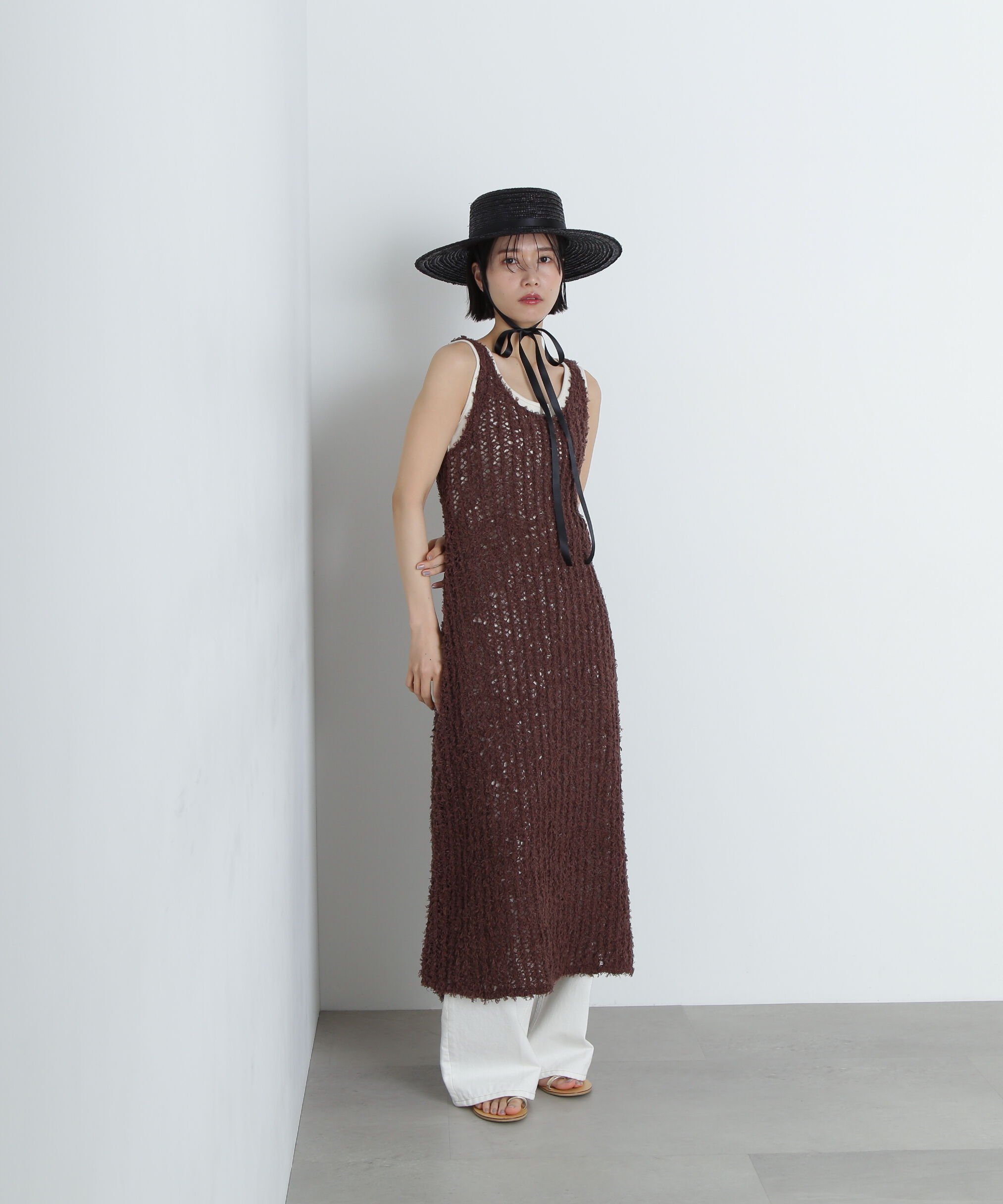  「メッシュニットワンピース」|ワンピース|