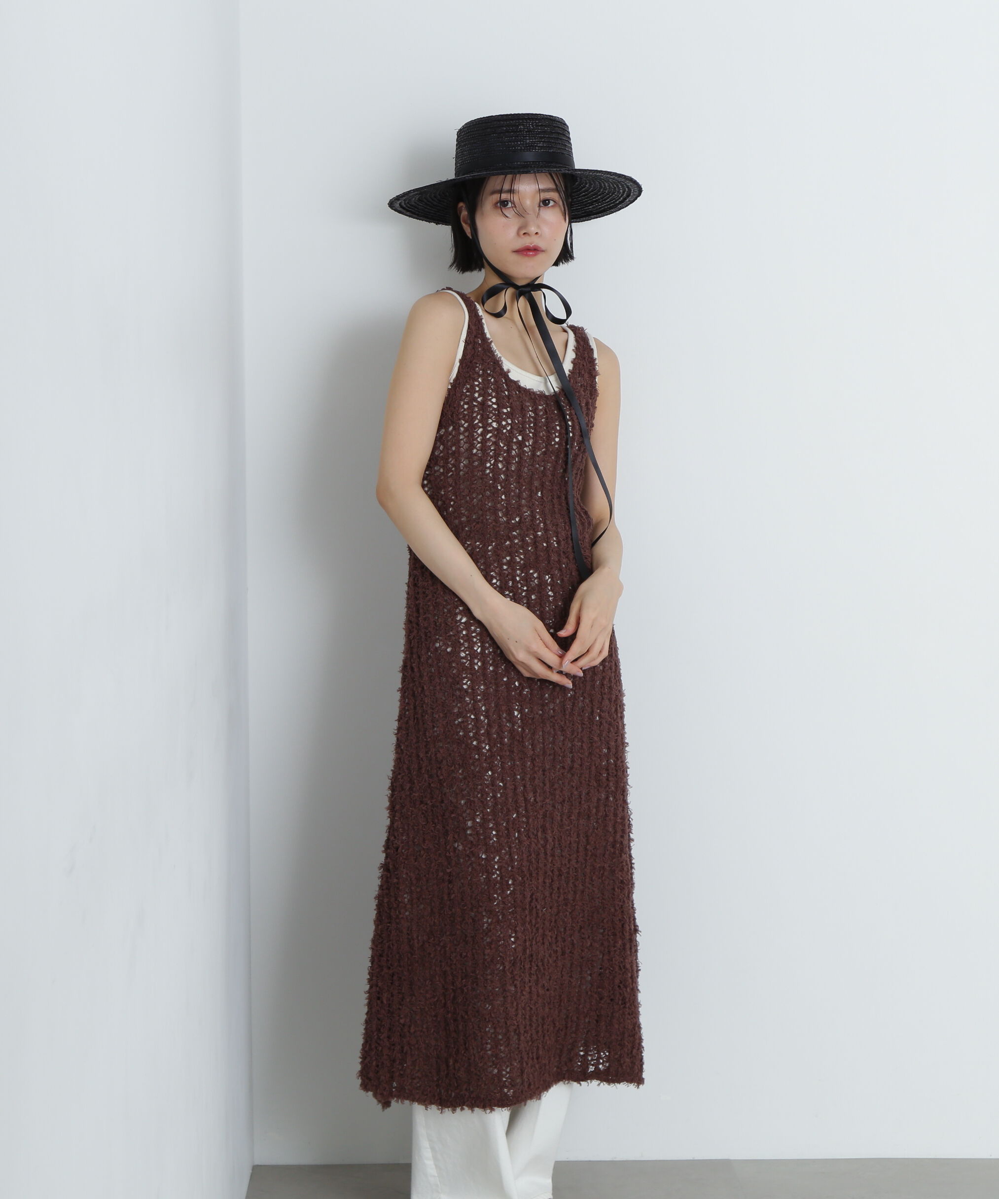  「メッシュニットワンピース」|ワンピース|