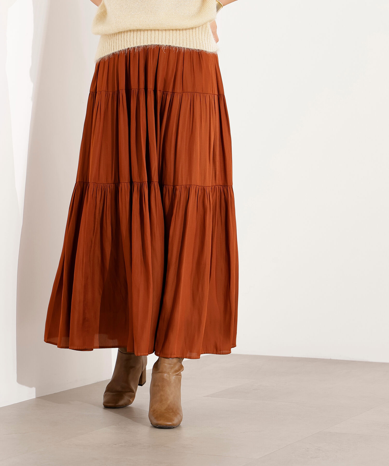  「ティアードロングスカート」|スカート|