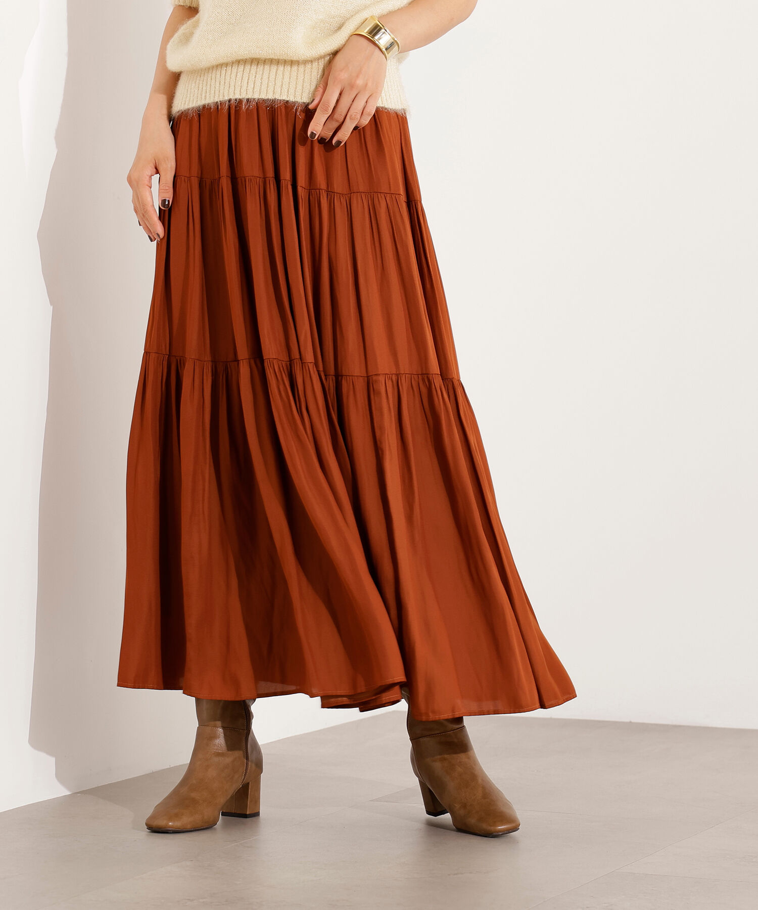  「ティアードロングスカート」|スカート|