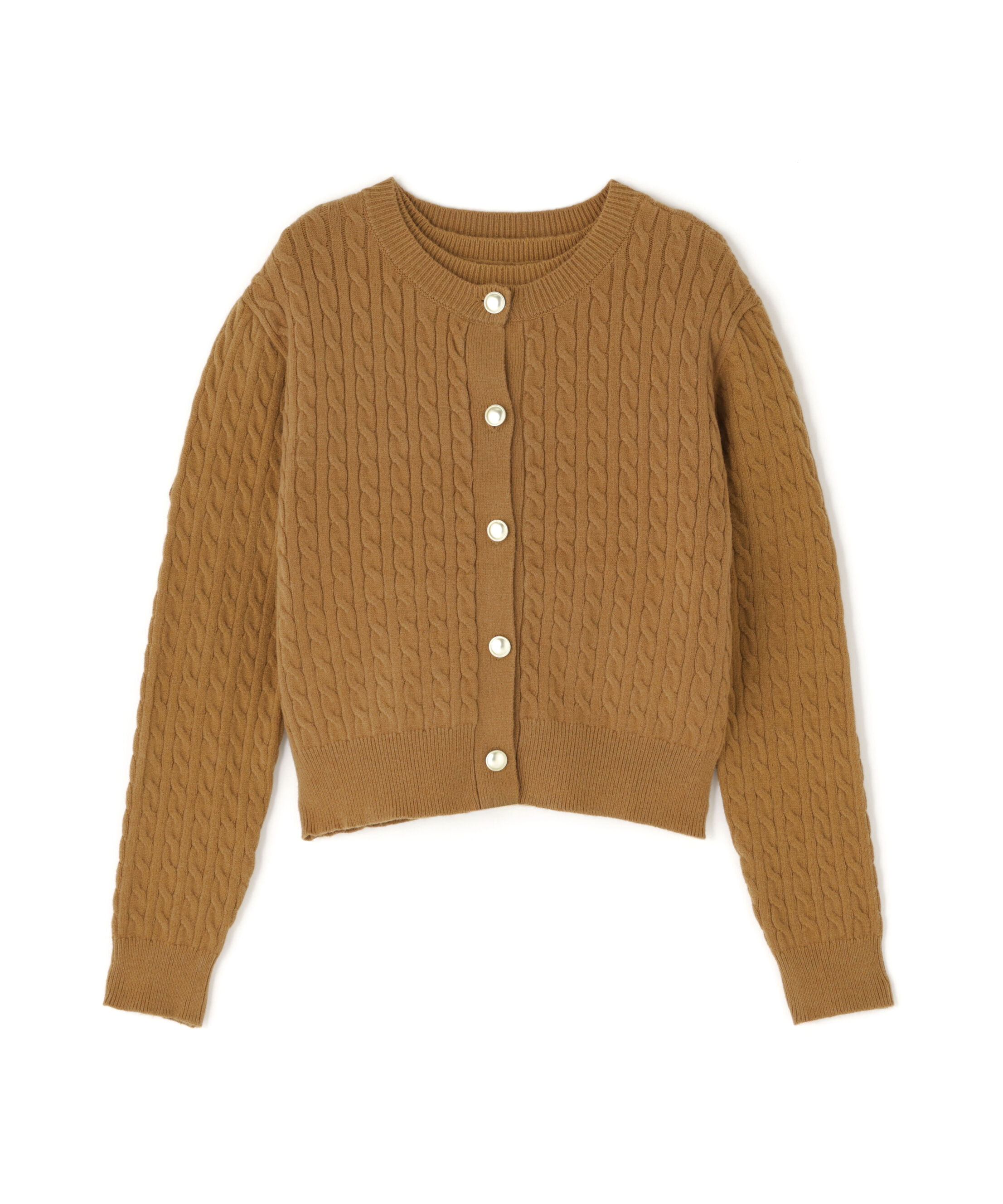  「メタルボタンケーブルアンサンブル」|ニット・セーター|