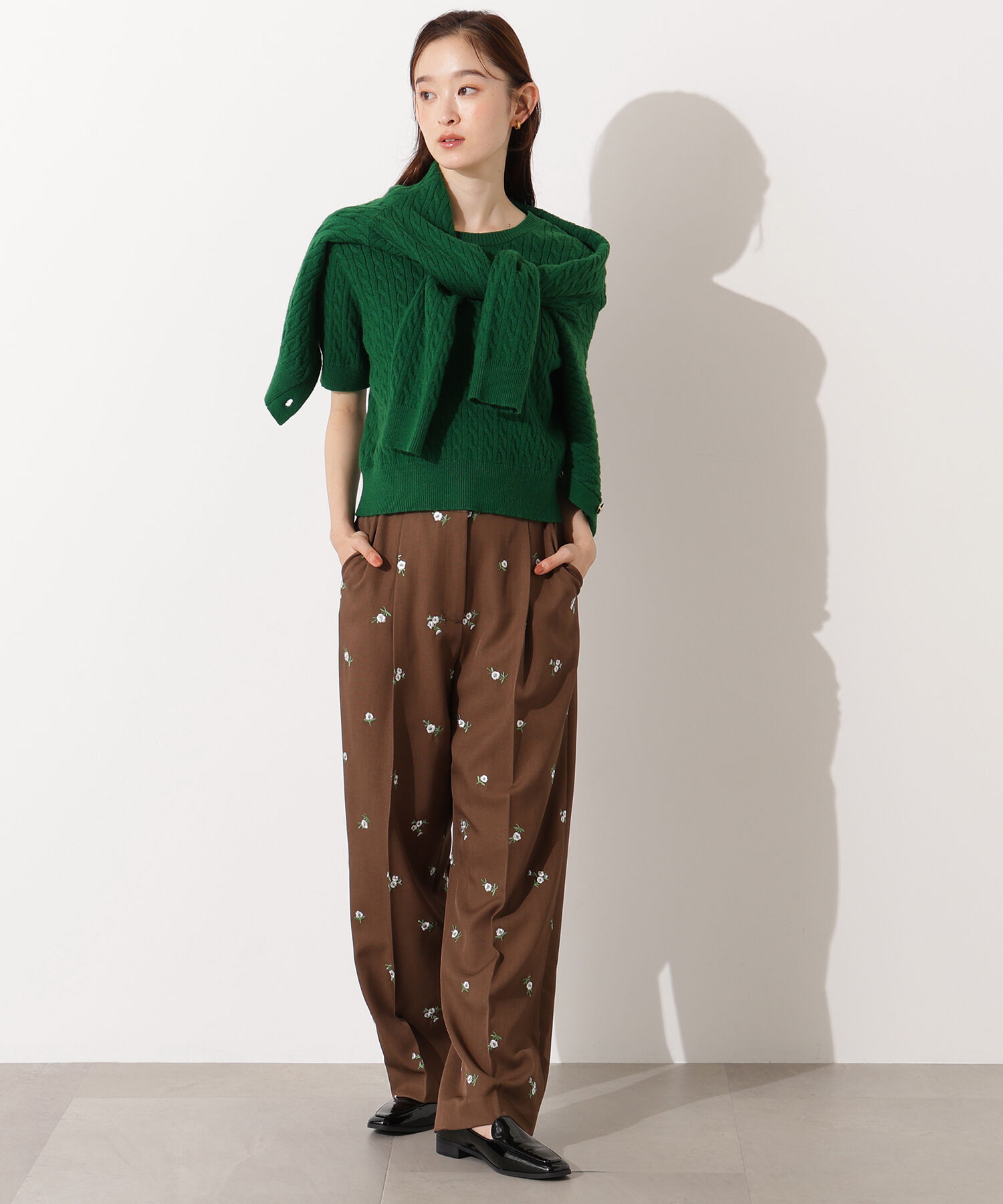  「メタルボタンケーブルアンサンブル」|ニット・セーター|