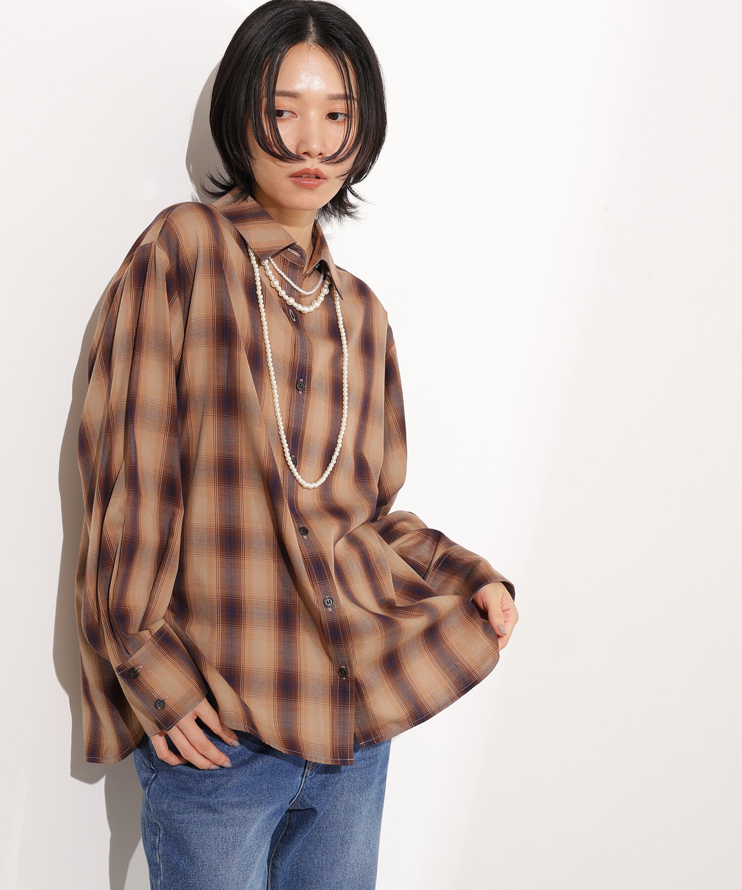  「チェックオーバーシャツ」|シャツ・ブラウス|