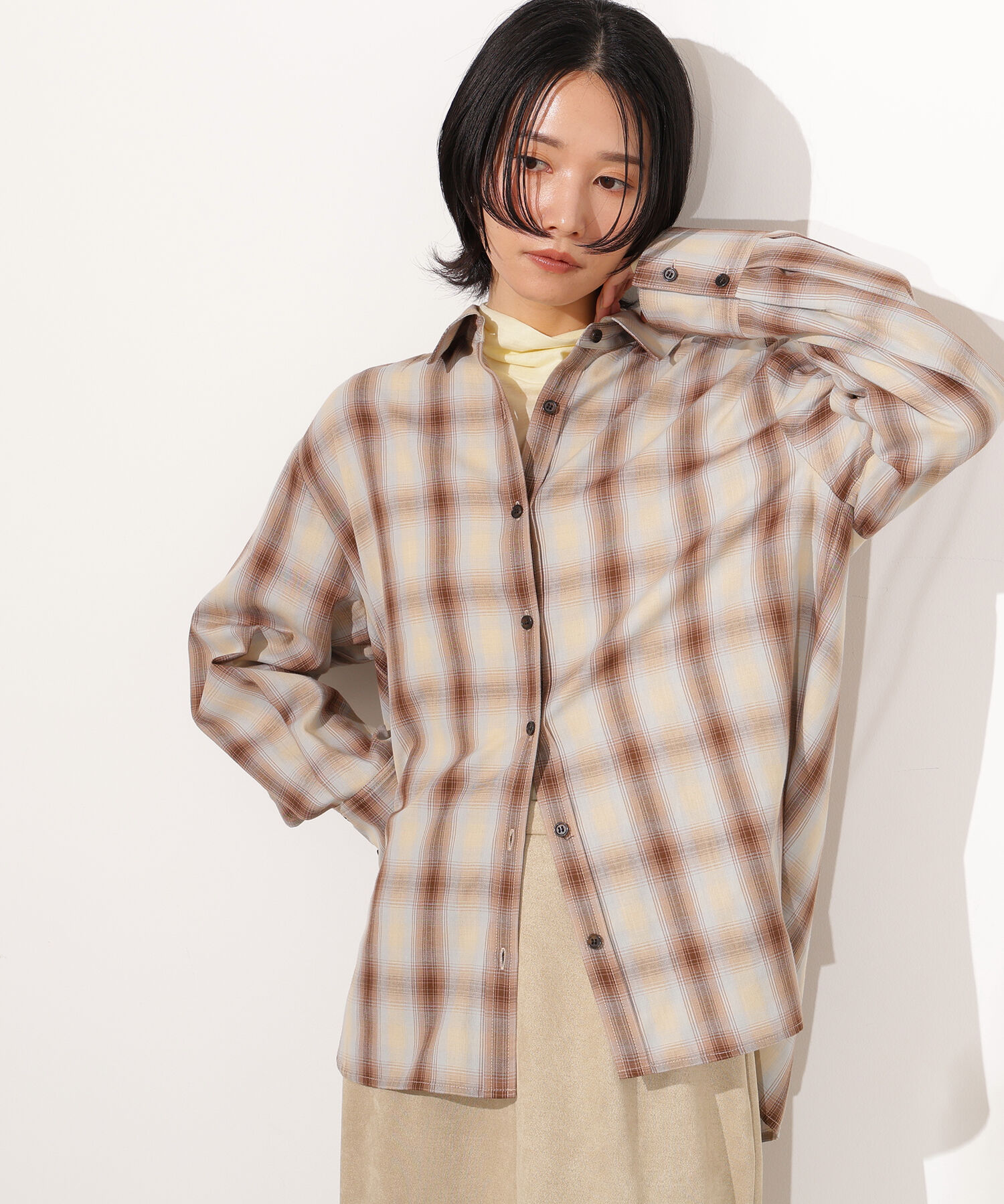  「チェックオーバーシャツ」|シャツ・ブラウス|