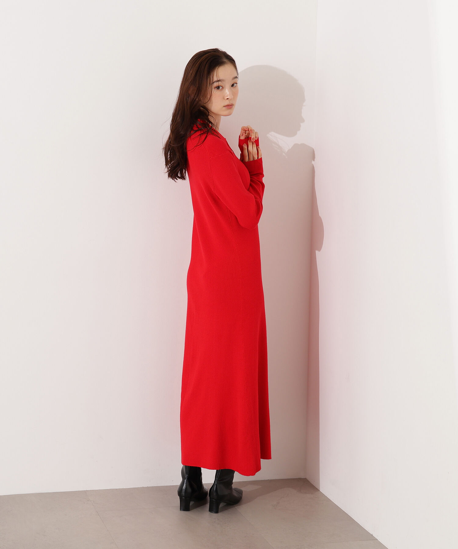  「襟付きニットワンピース」|スカート|