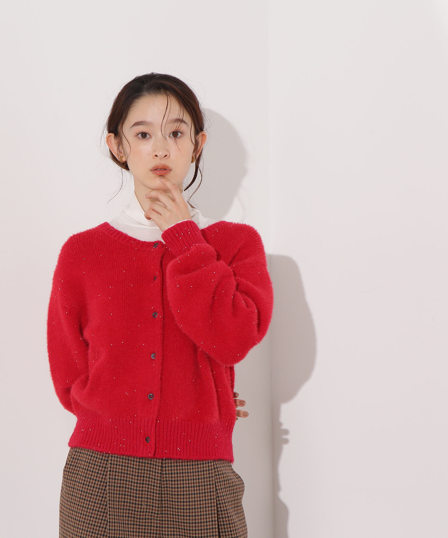  「ビーズミックスヘアリーカーディガン」|ニット・セーター|