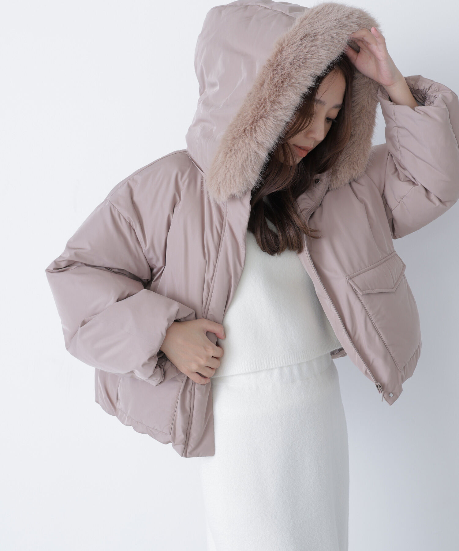  「フードファーショートダウン」|ブルゾン・スタジャン|