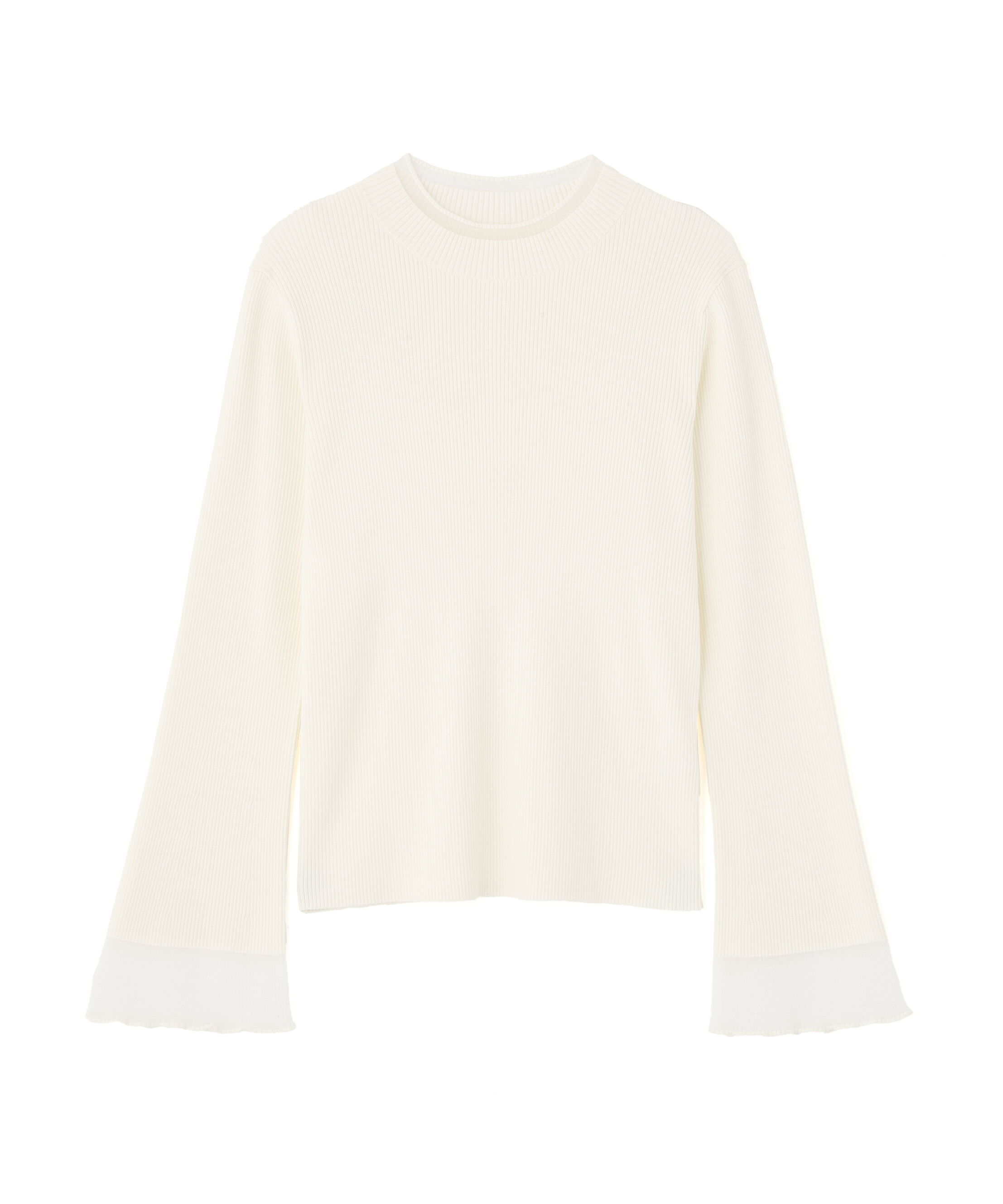  「シアーフレアカフスリブニット」|ニット・セーター|