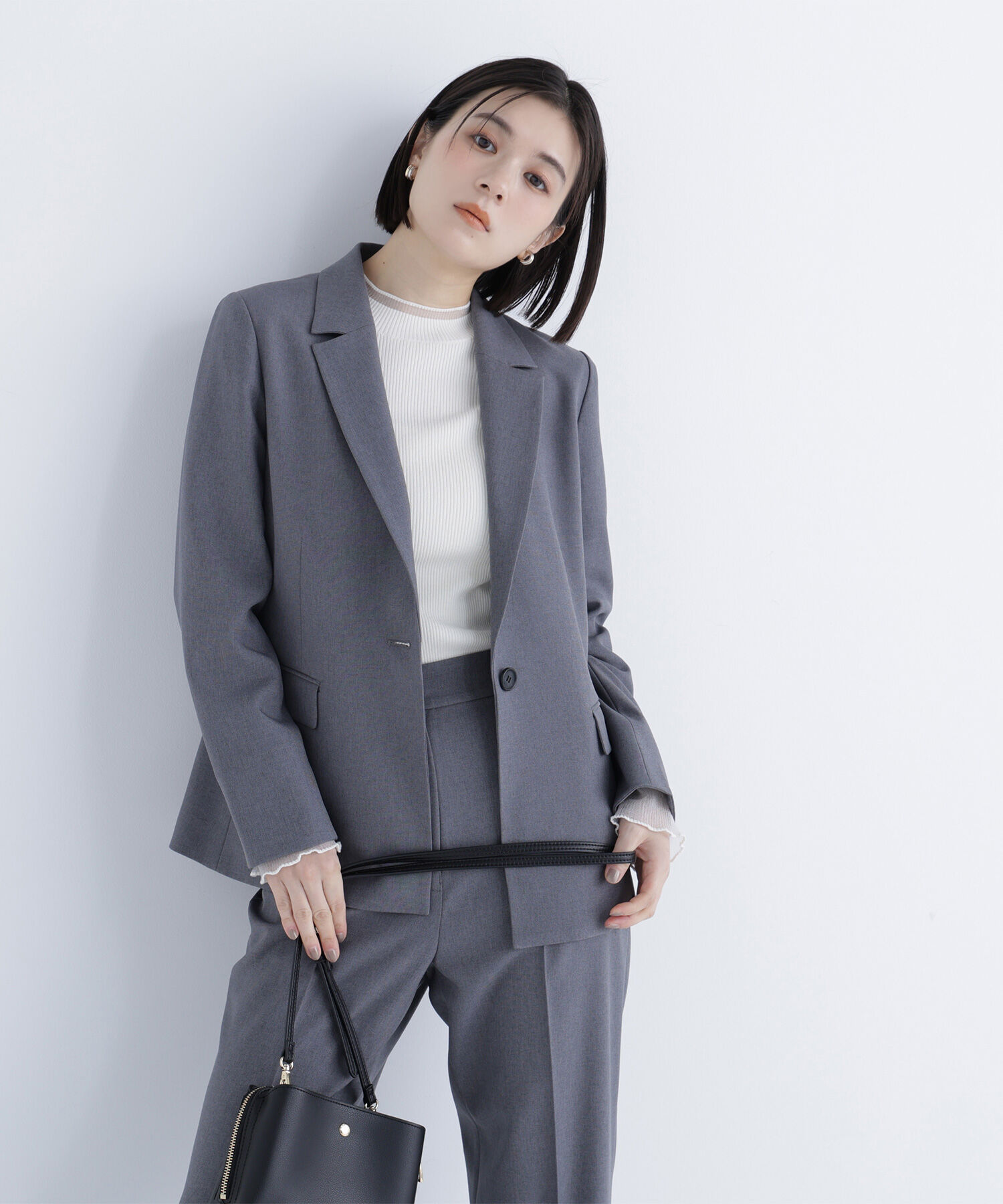  「シアーフレアカフスリブニット」|ニット・セーター|