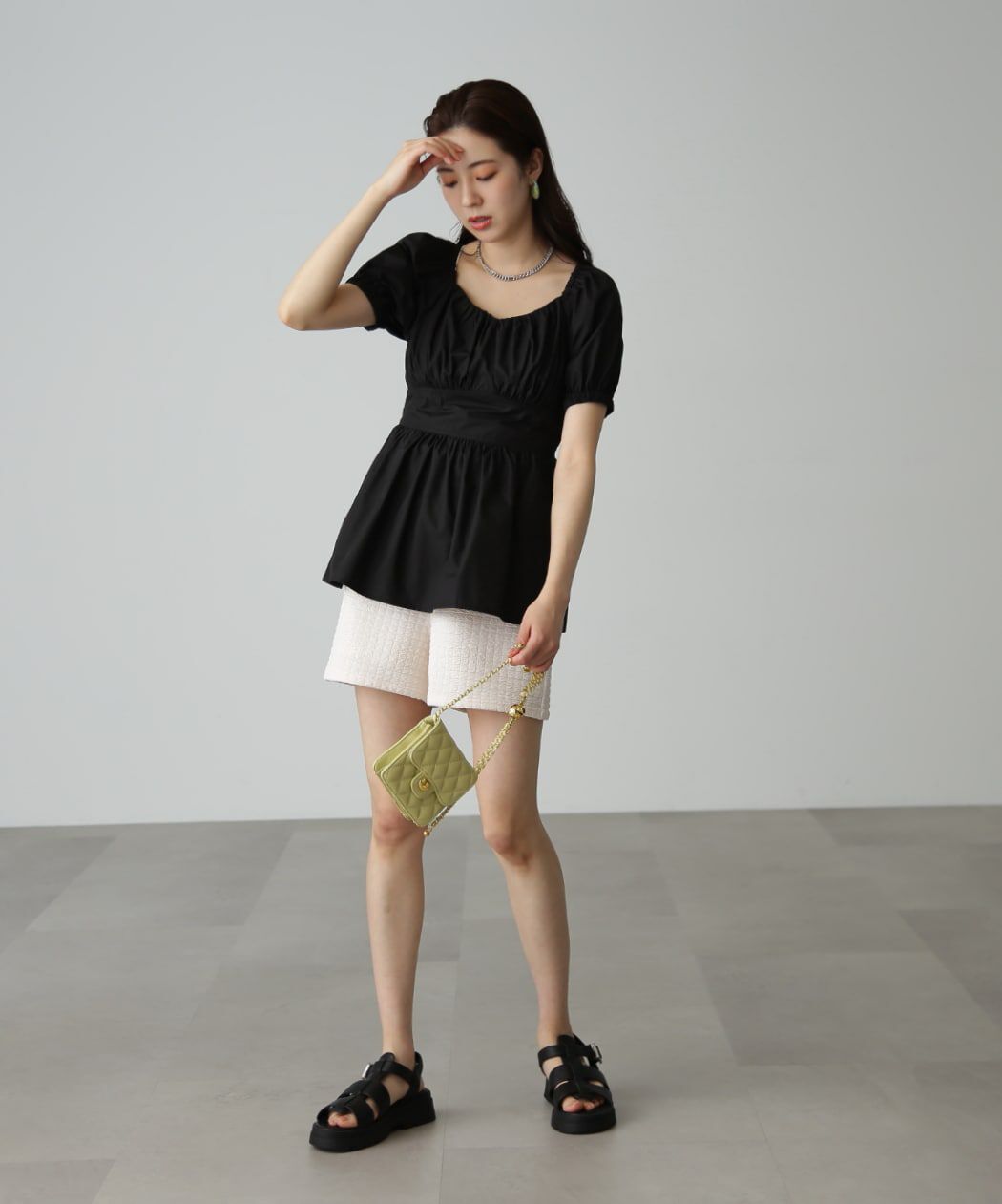  「バストギャザーチュニックブラウス」|シャツ・ブラウス|