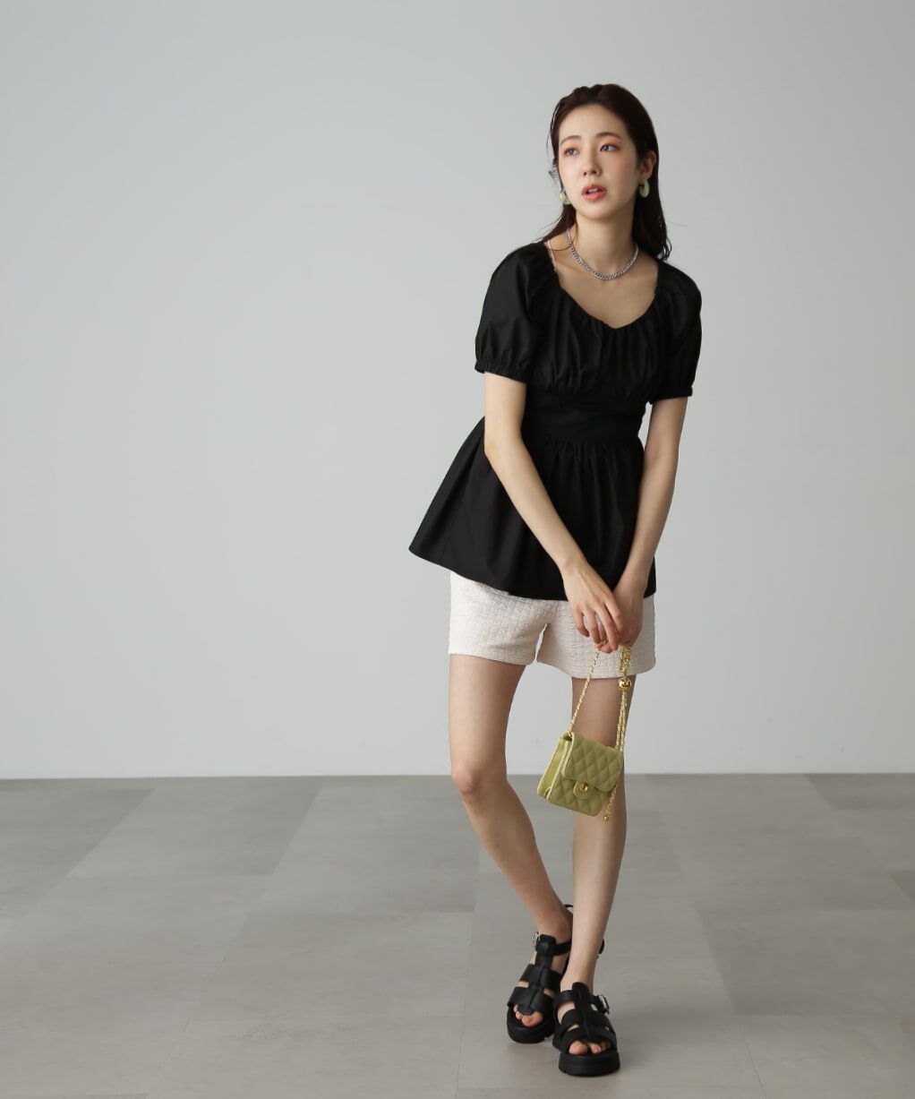  「バストギャザーチュニックブラウス」|シャツ・ブラウス|