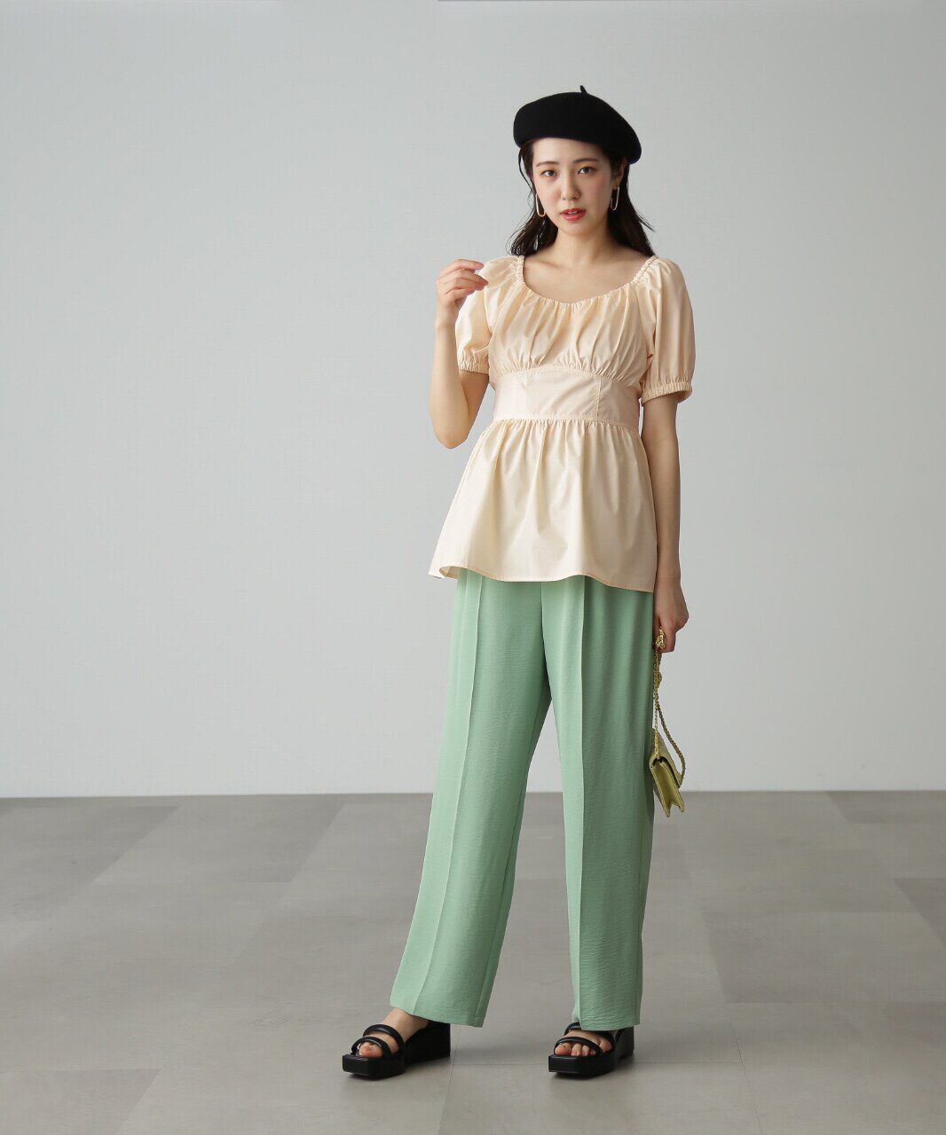  「バストギャザーチュニックブラウス」|シャツ・ブラウス|