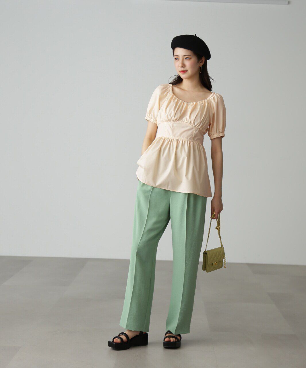  「バストギャザーチュニックブラウス」|シャツ・ブラウス|