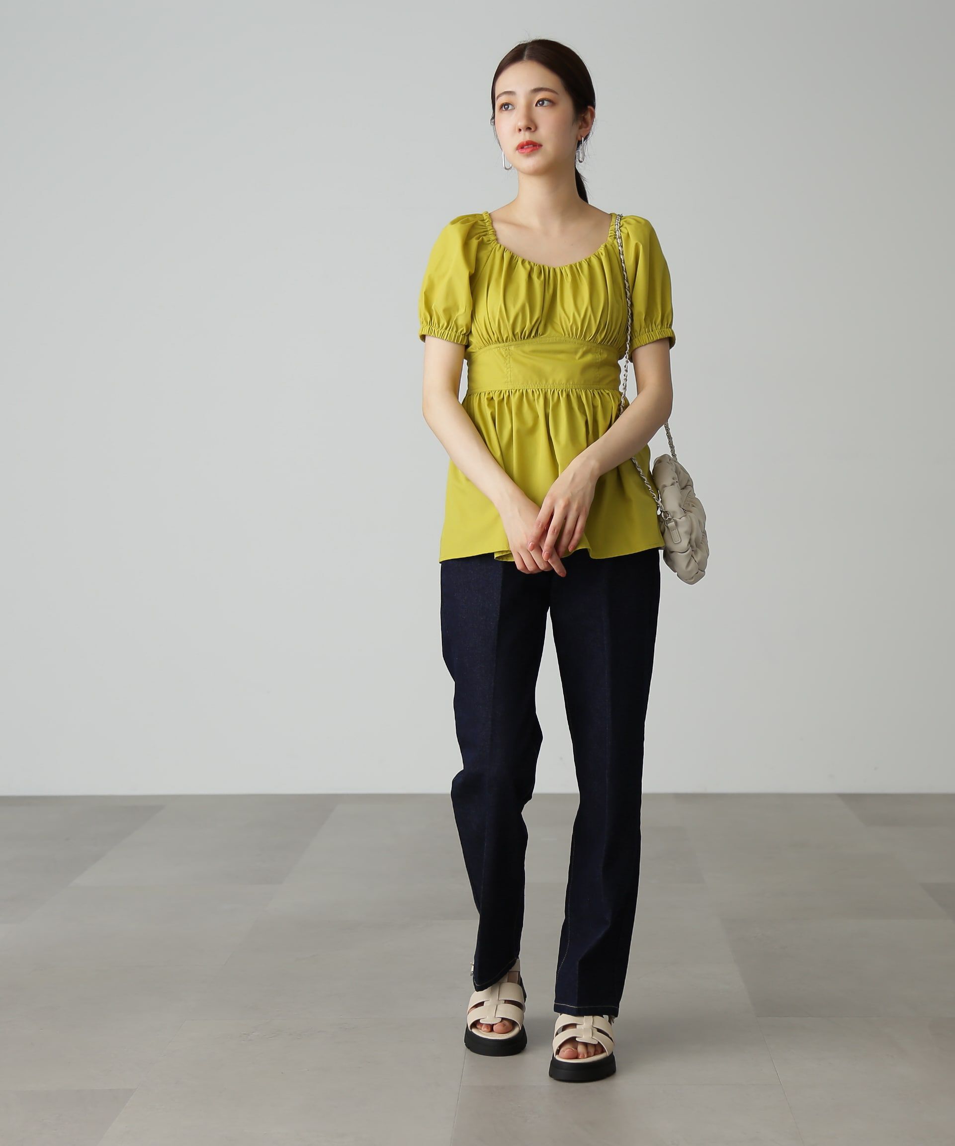  「バストギャザーチュニックブラウス」|シャツ・ブラウス|