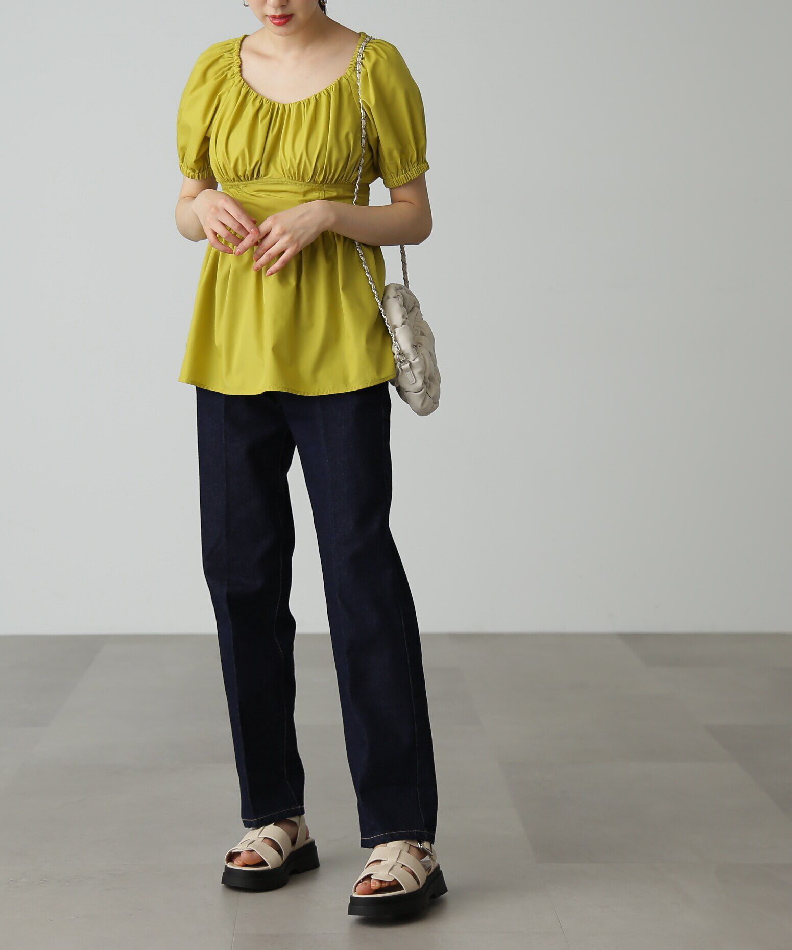  「バストギャザーチュニックブラウス」|シャツ・ブラウス|