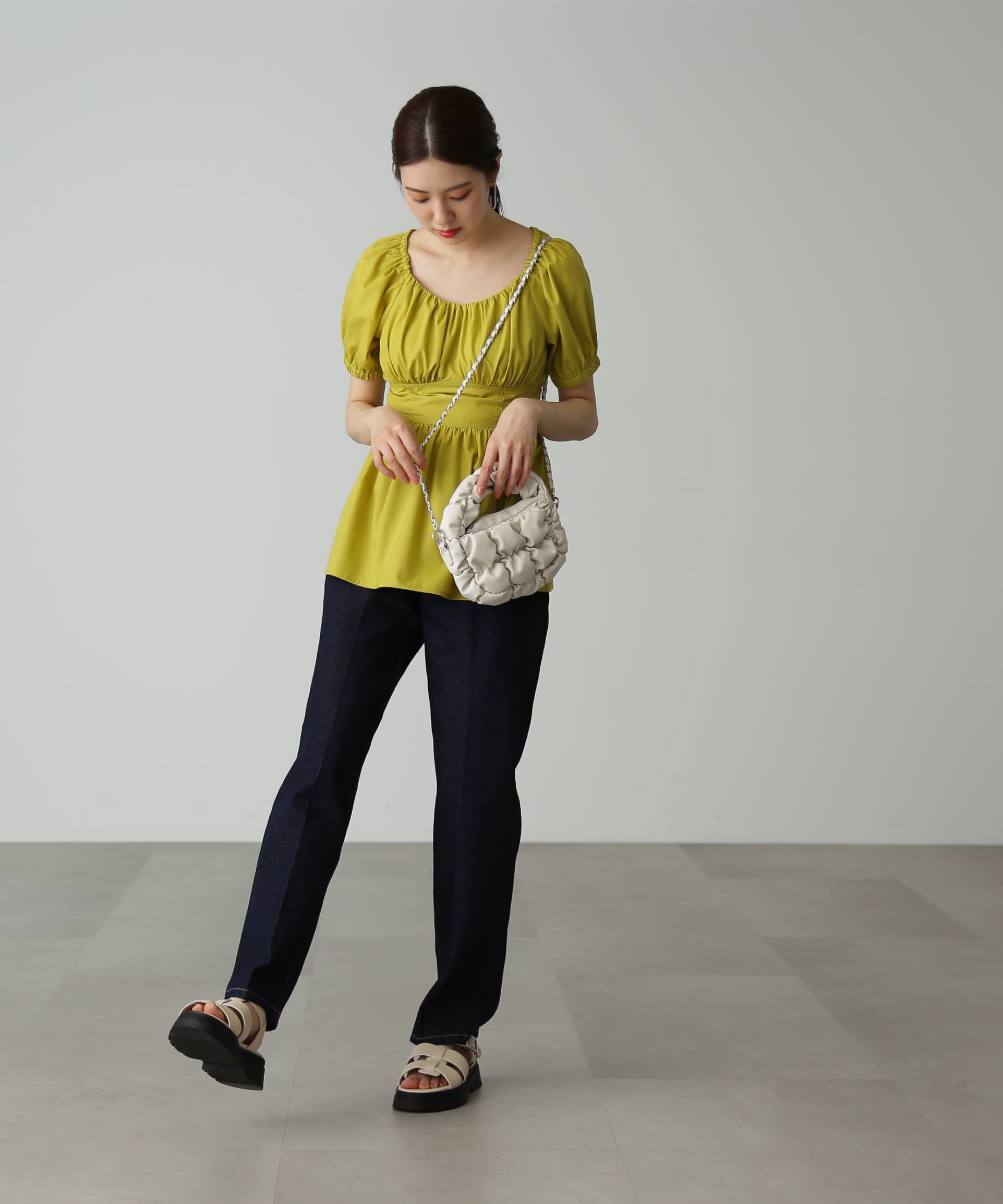  「バストギャザーチュニックブラウス」|シャツ・ブラウス|