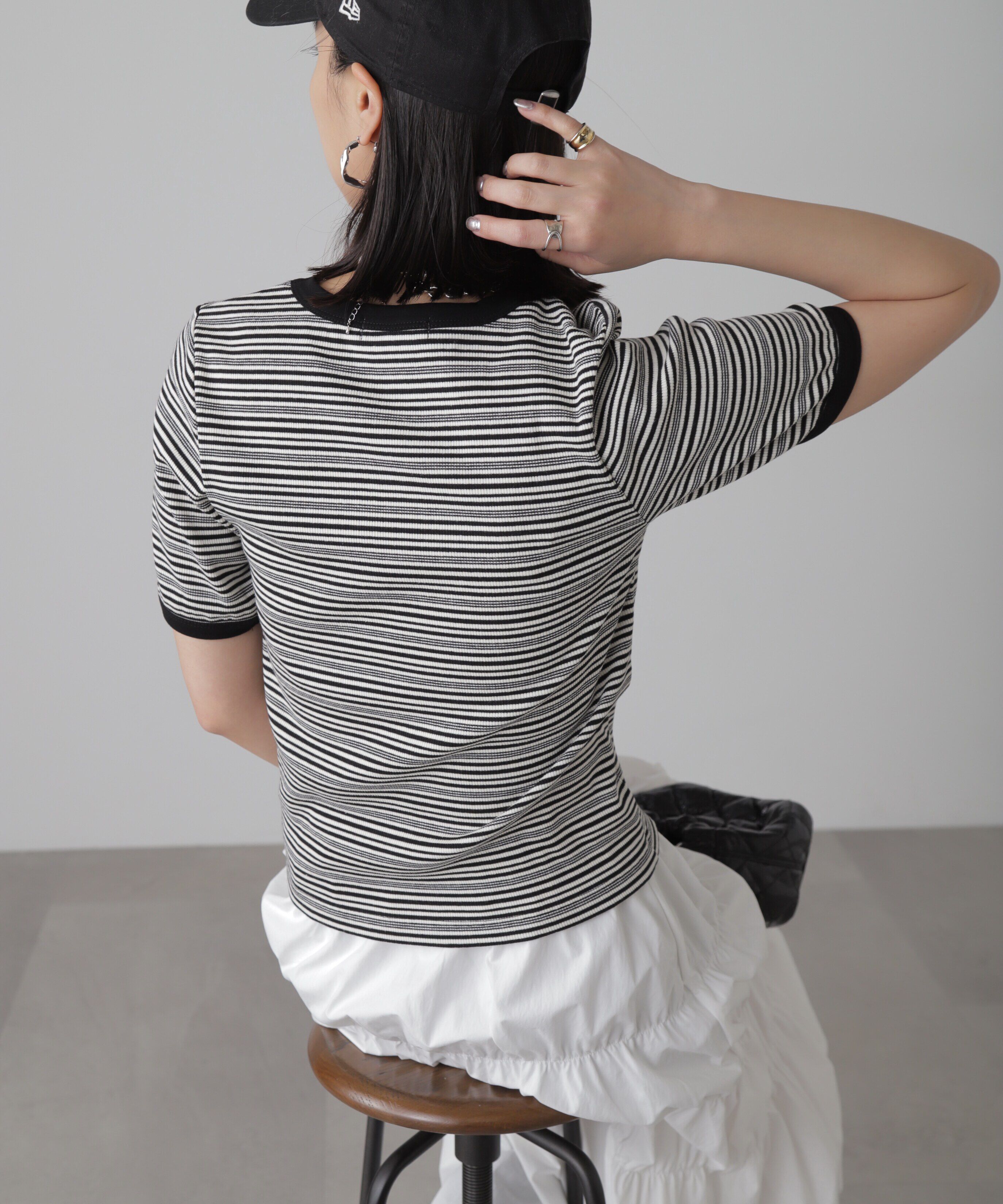  「ランダムボーダーカットソー」|Tシャツ・カットソー|