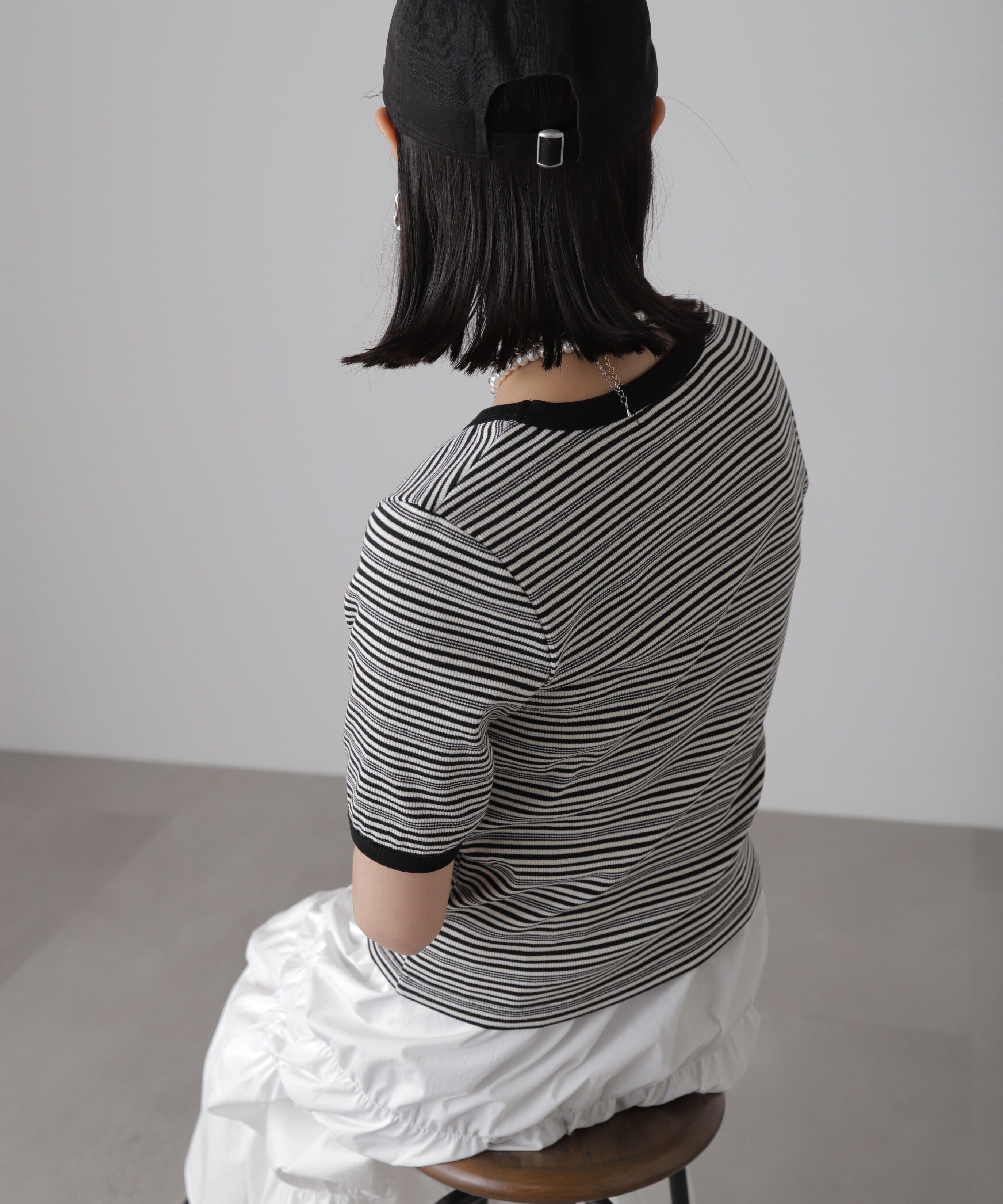  「ランダムボーダーカットソー」|Tシャツ・カットソー|