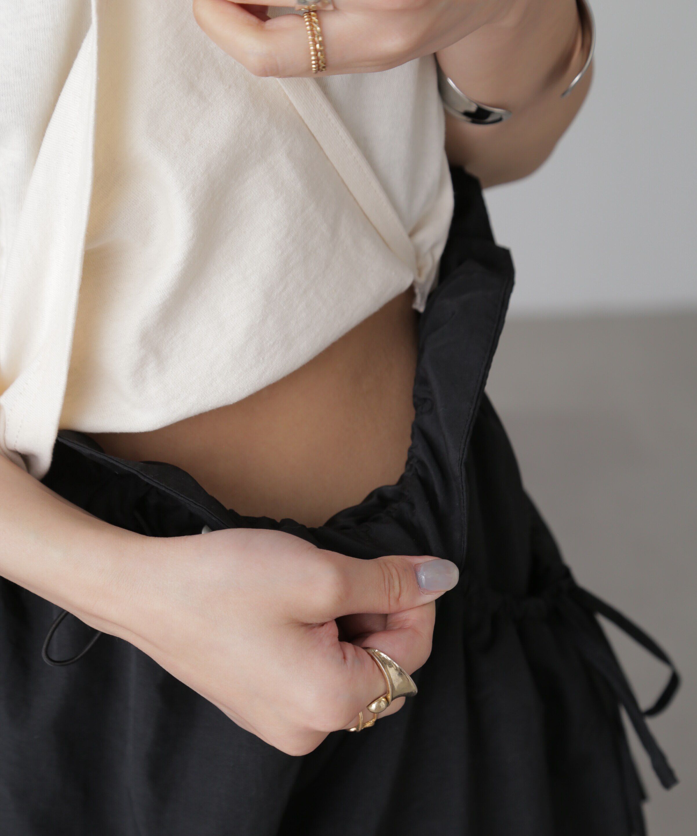  「カットドッキングウエストドロストワンピース」|ワンピース|