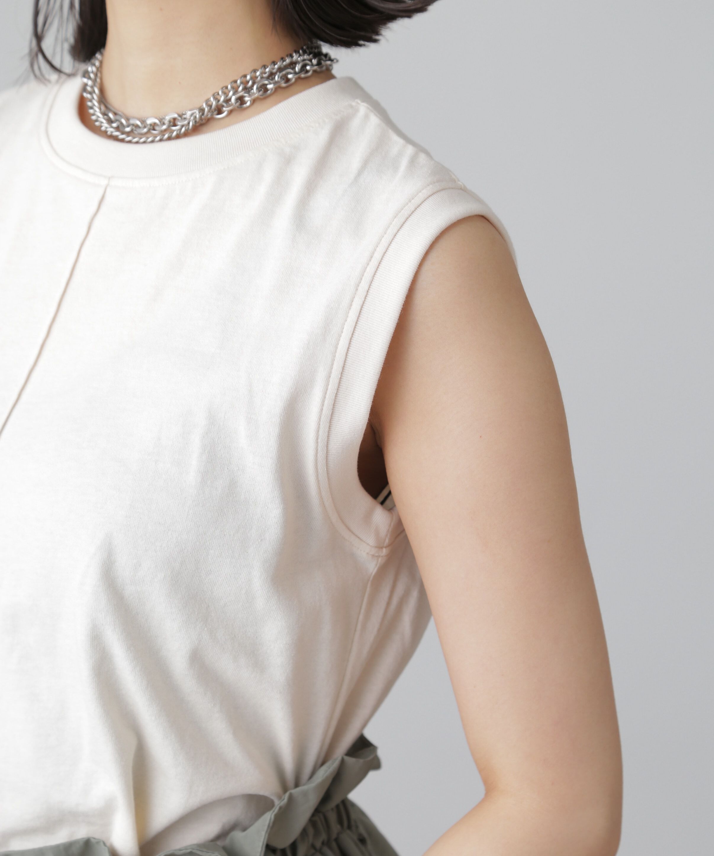  「カットドッキングウエストドロストワンピース」|ワンピース|