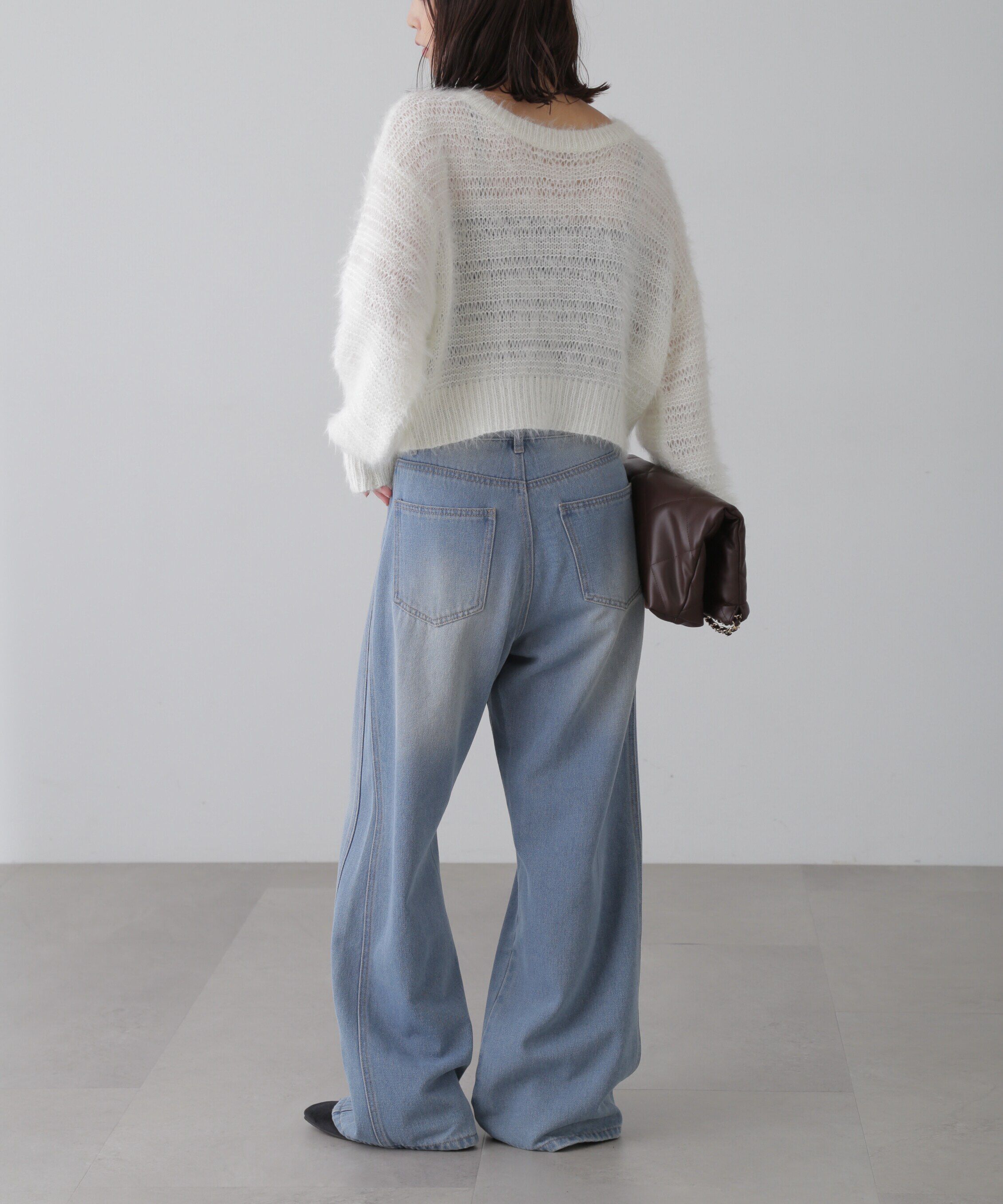  「ラメフェザーモヘヤライクニット」|ニット・セーター|