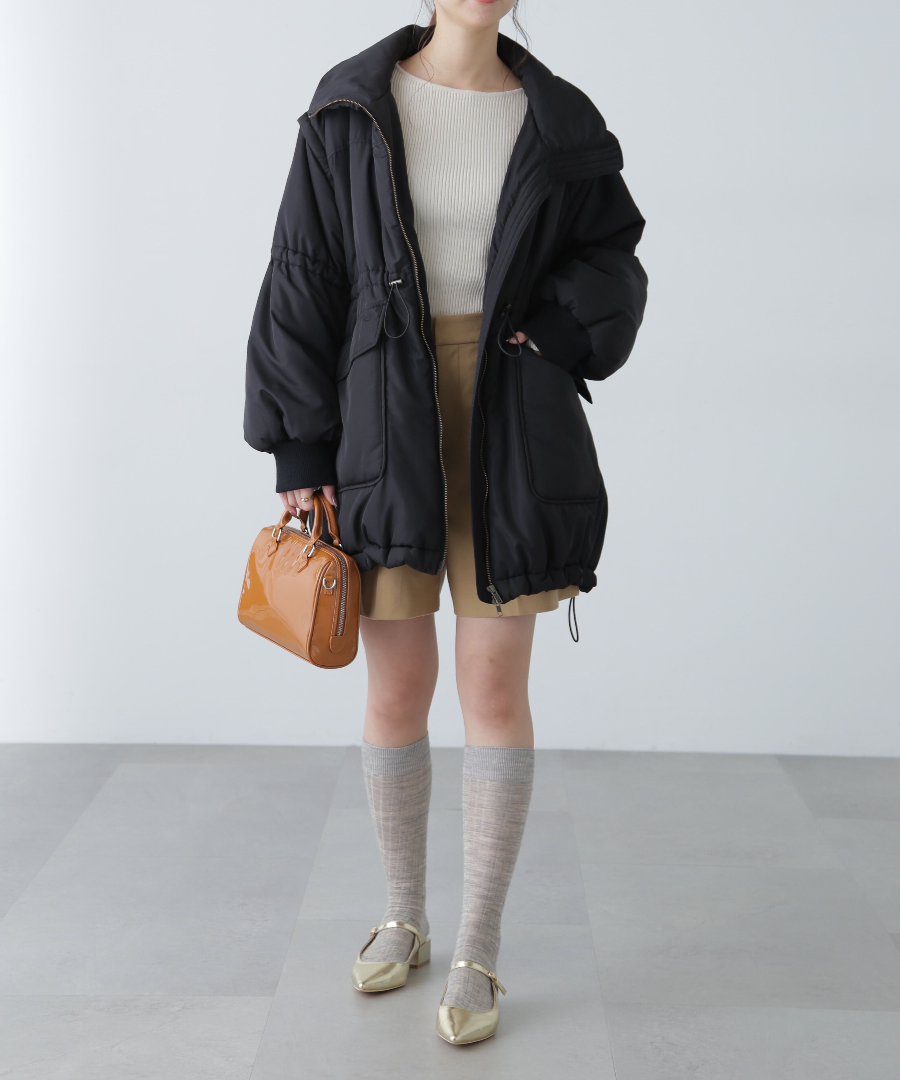  「スタンド中綿ウエストドロストコート」|その他|