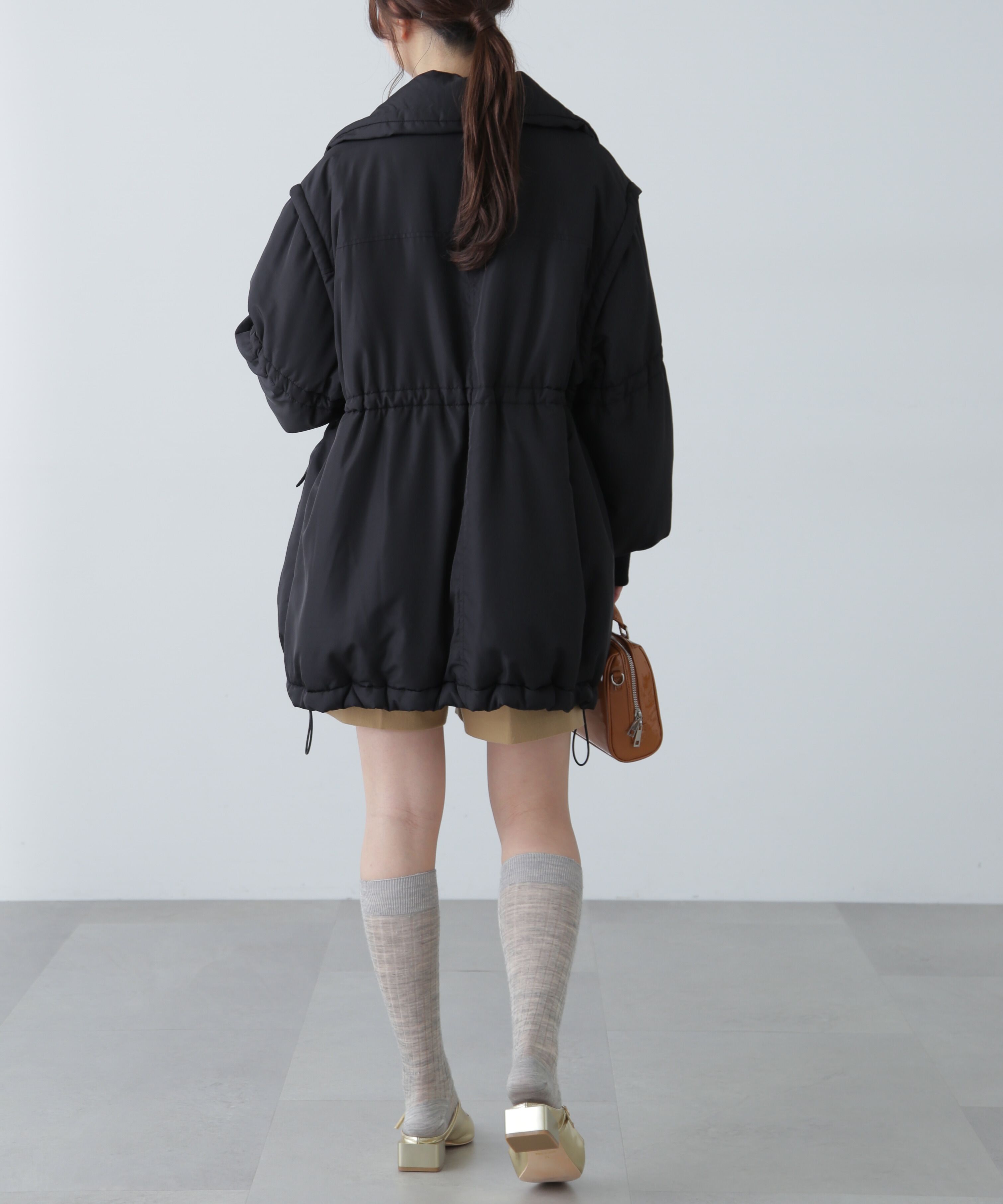  「スタンド中綿ウエストドロストコート」|その他|