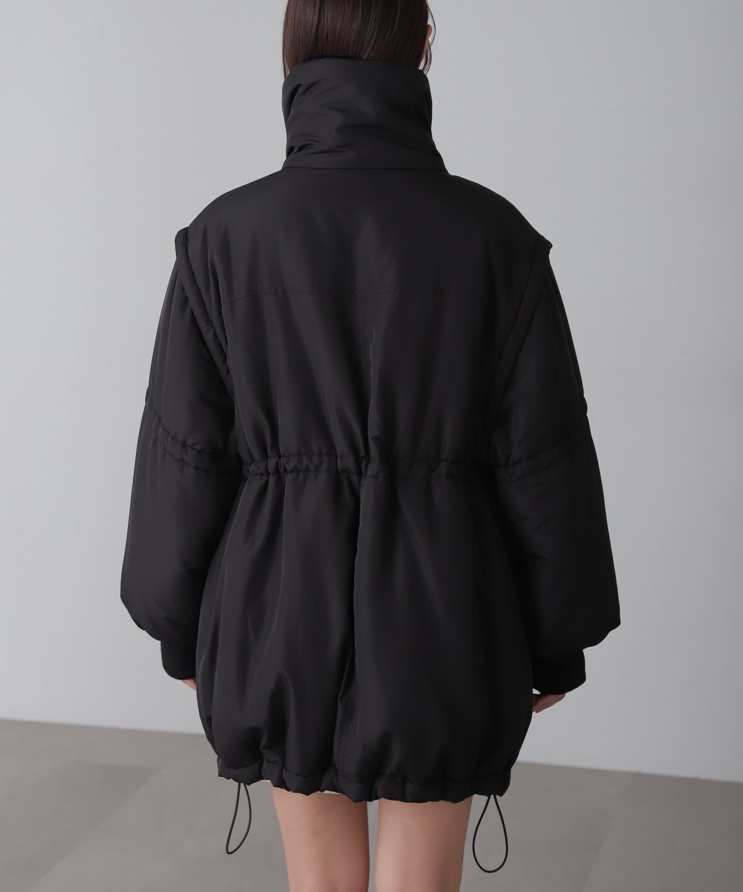  「スタンド中綿ウエストドロストコート」|その他|