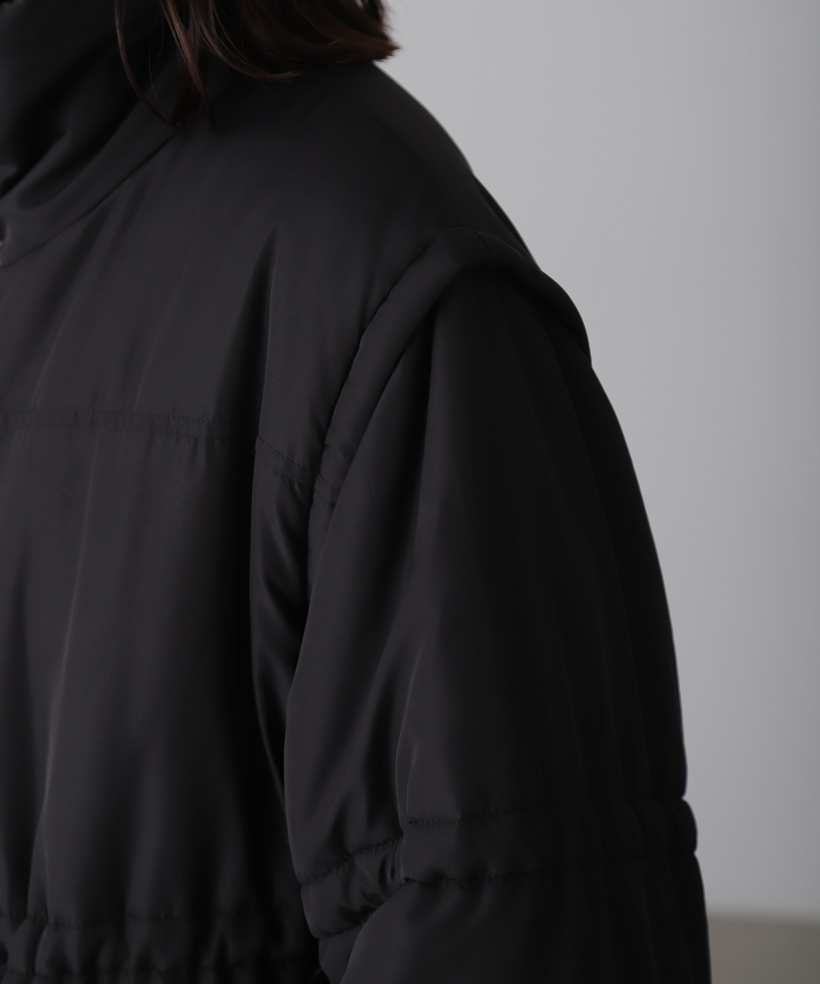  「スタンド中綿ウエストドロストコート」|その他|