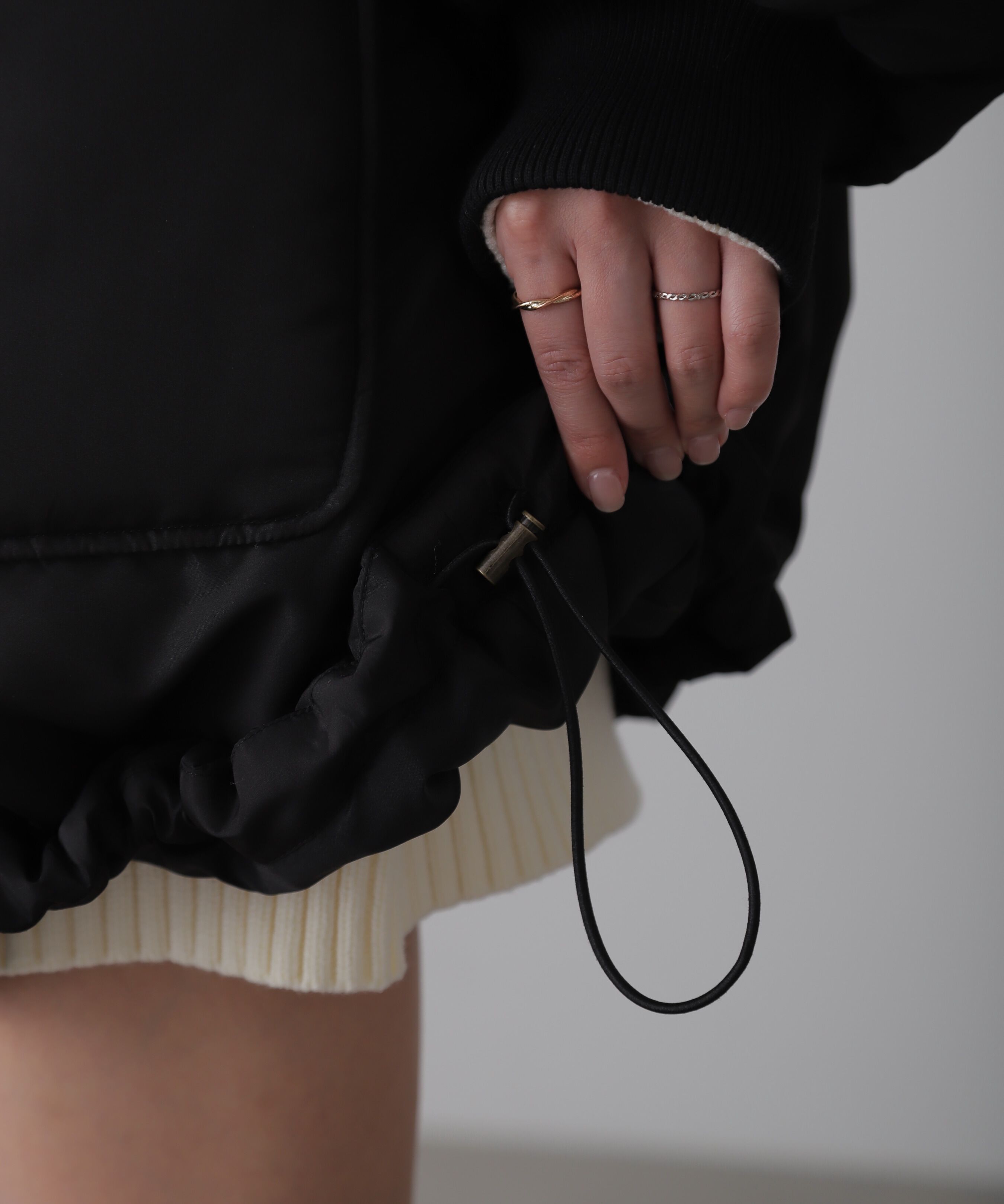  「スタンド中綿ウエストドロストコート」|その他|