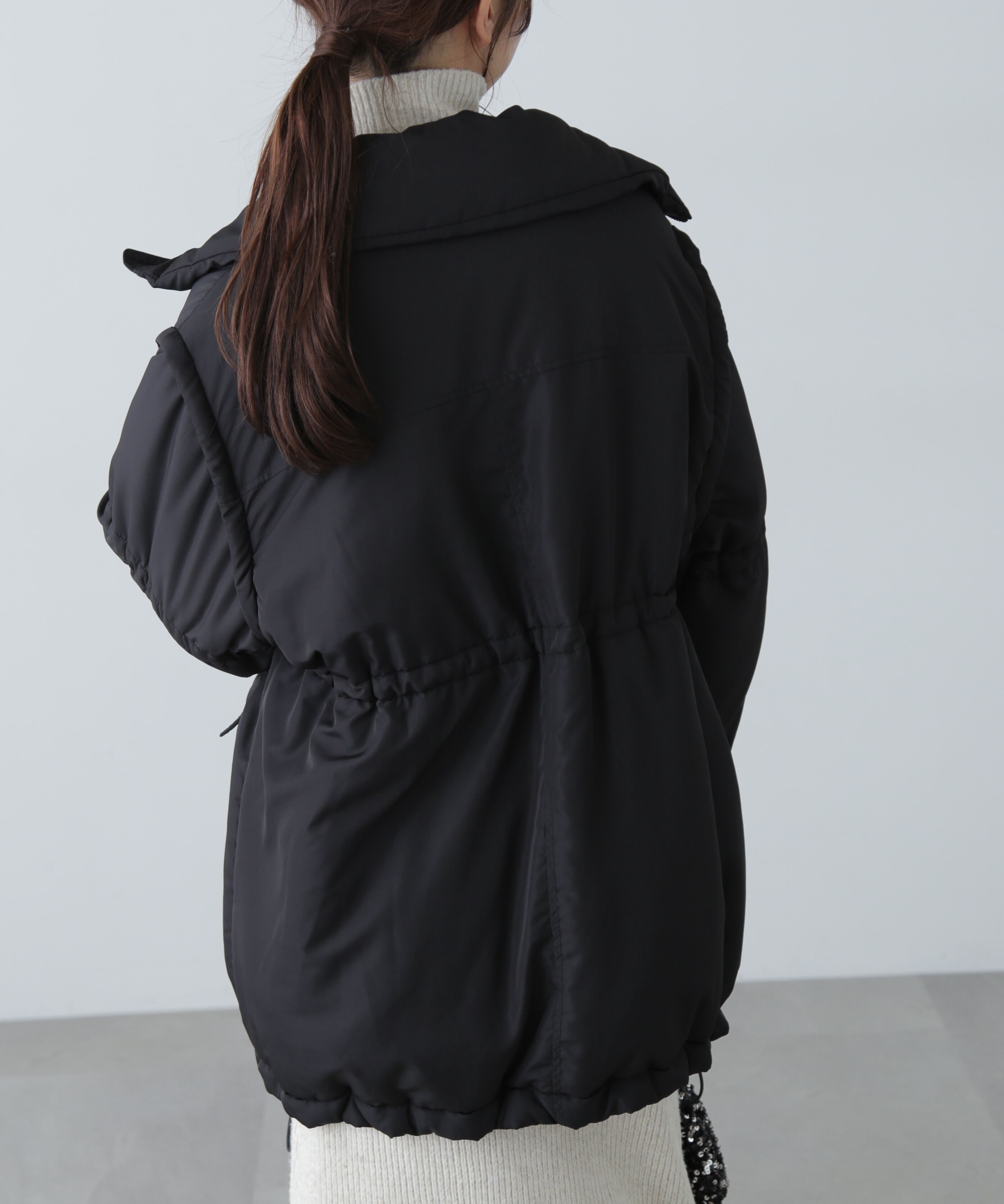 「スタンド中綿ウエストドロストコート」|その他|