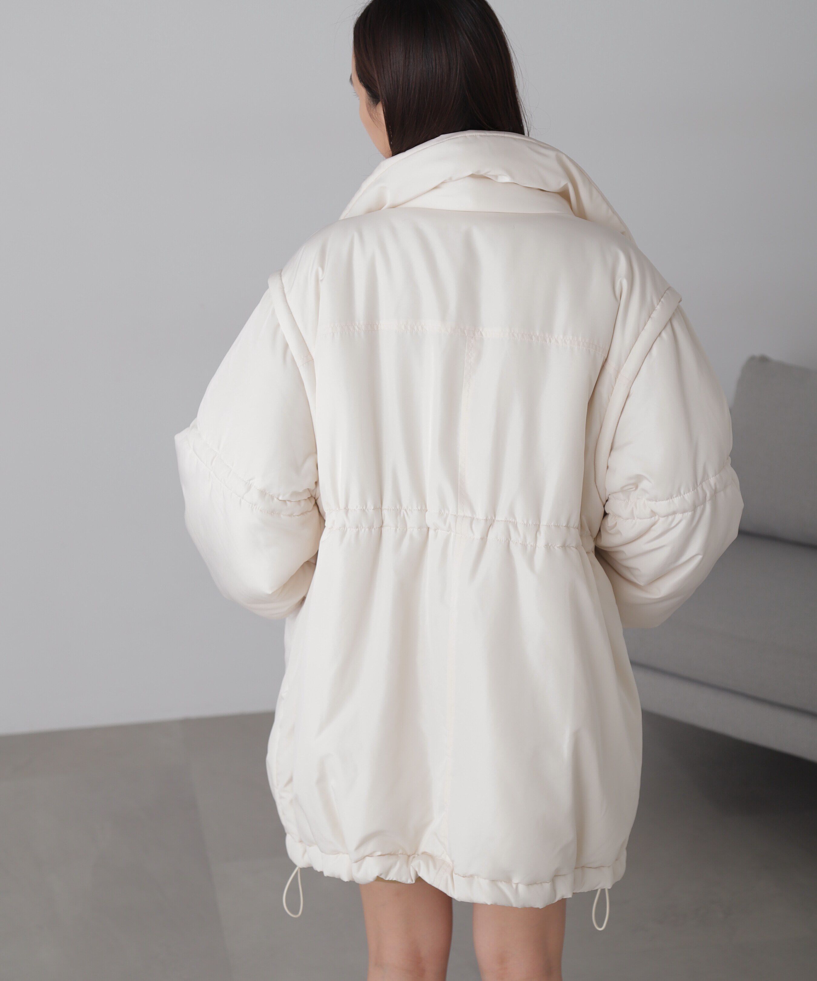  「スタンド中綿ウエストドロストコート」|その他|